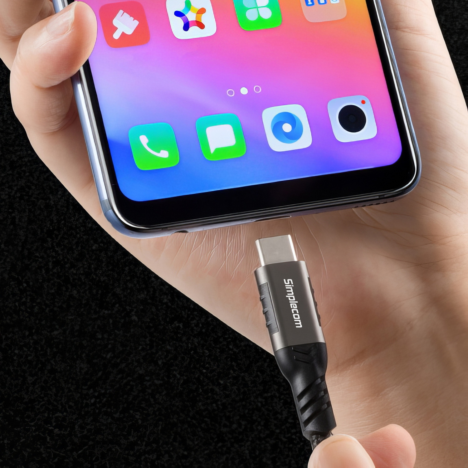 Simplecom CAU520 USB-A to USB-C Data and Charging Cable USB 3.2 Gen2 10Gbps 2M view 5