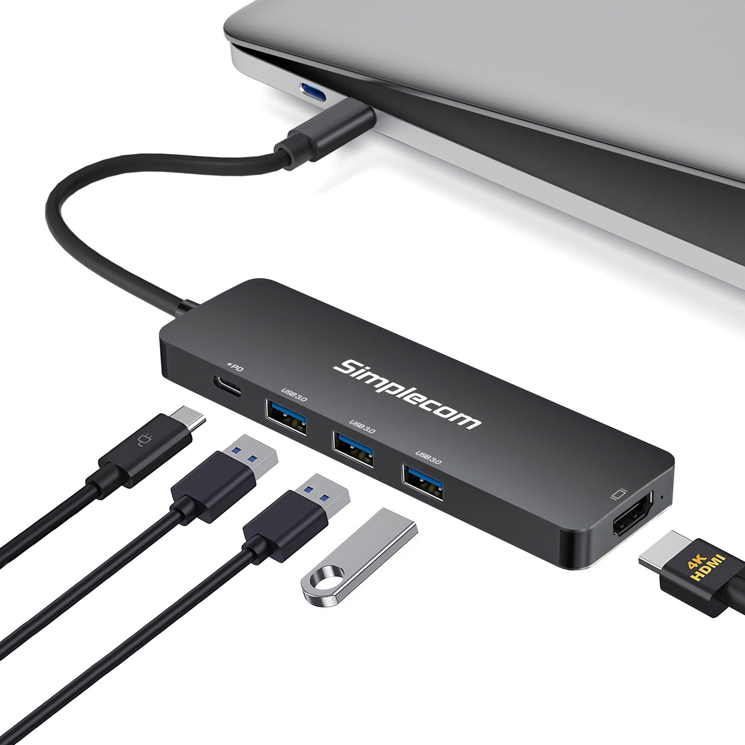 Simplecom CH545 USB-C 5-in-1 Multiport Adapter Docking Station with 3-Port USB view 5