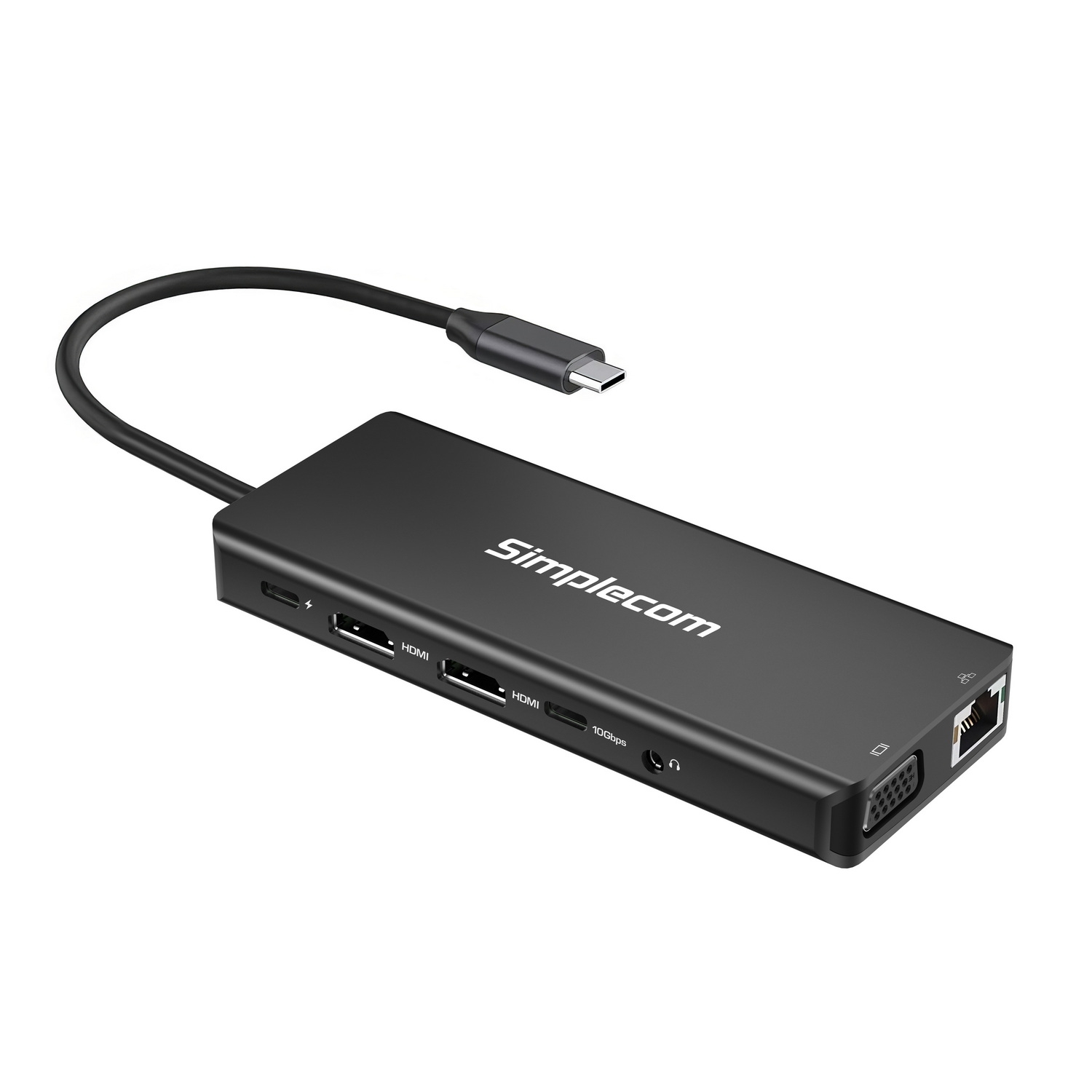 Simplecom CHN613 USB-C 13-in-1 Multiport Docking Station Dual HDMI + VGA view 3