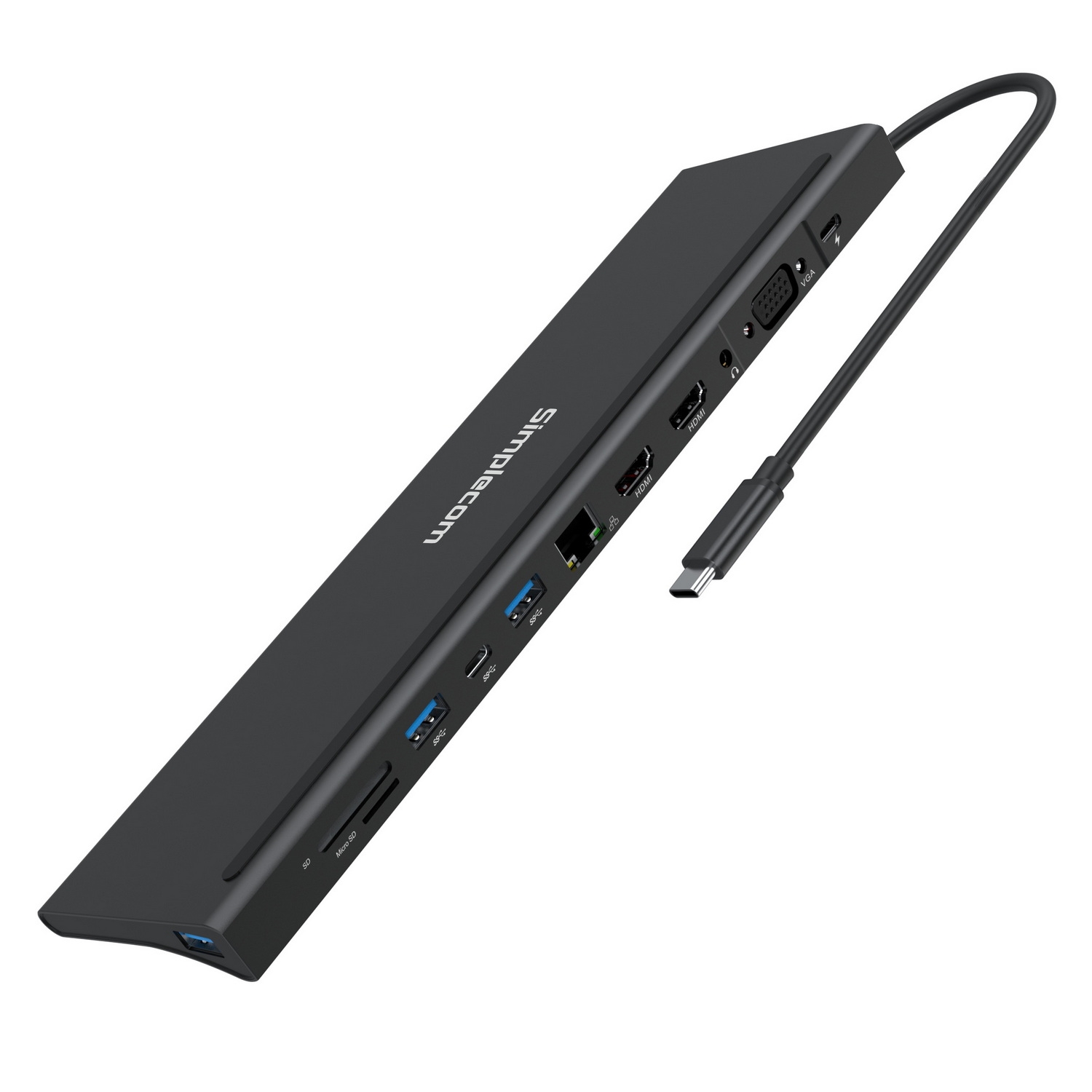 Simplecom CHN622 USB-C 12-in-1 Multiport Docking Station Laptop Stand Dual view 2