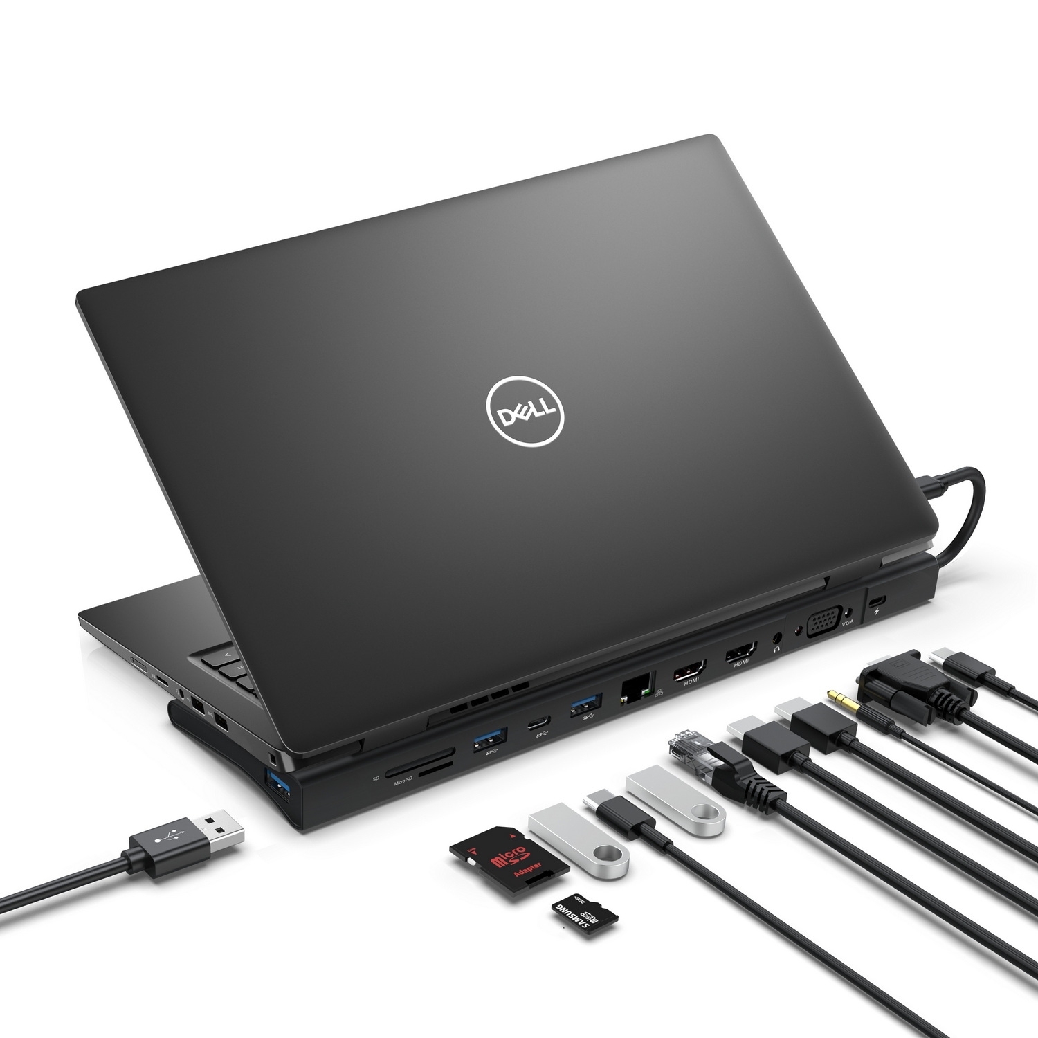 Simplecom CHN622 USB-C 12-in-1 Multiport Docking Station Laptop Stand Dual view 3