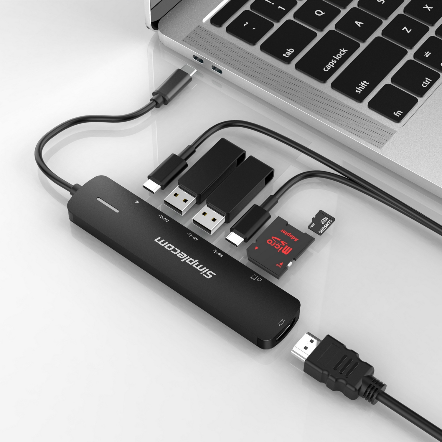 Simplecom CHT570 USB-C SuperSpeed 7-in-1 Multiport Hub Adapter HDMI 2.0 view 5