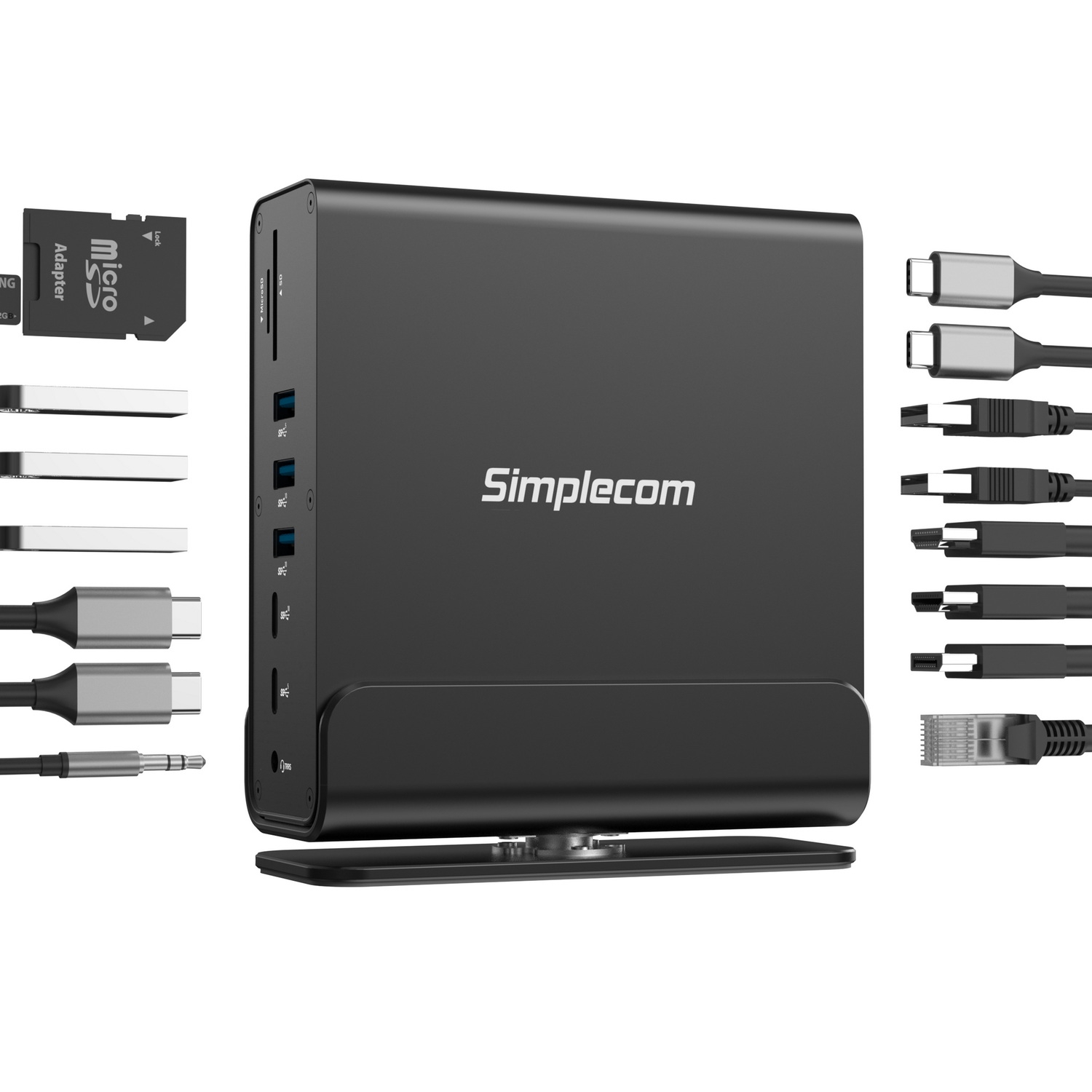 Simplecom CHT815 15-in-1 USB-C 4K Triple Display MST Docking Station with Dual view 2