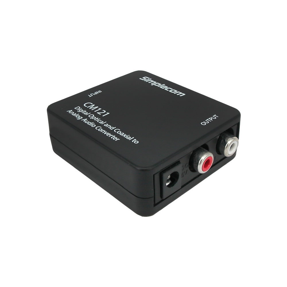 Simplecom CM121 Digital Optical Toslink and Coaxial to Analog RCA Audio Converter view 2