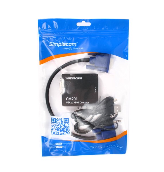 Simplecom CM201 Full HD 1080p VGA to HDMI Converter with Audio view 3