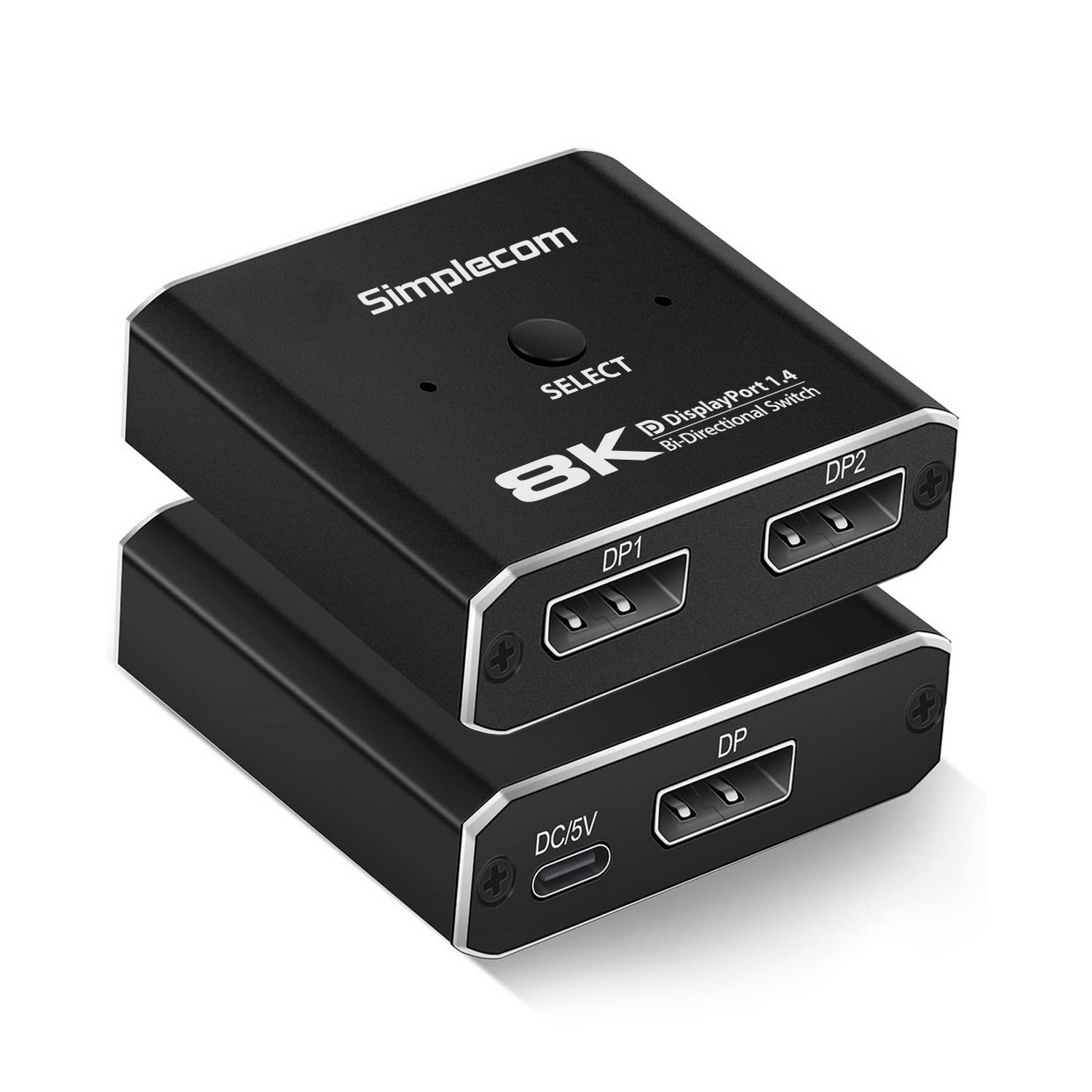 Simplecom CM202 Bi-Directional 2 Way DisplayPort Switch Selector DP 1.4 8K view 2