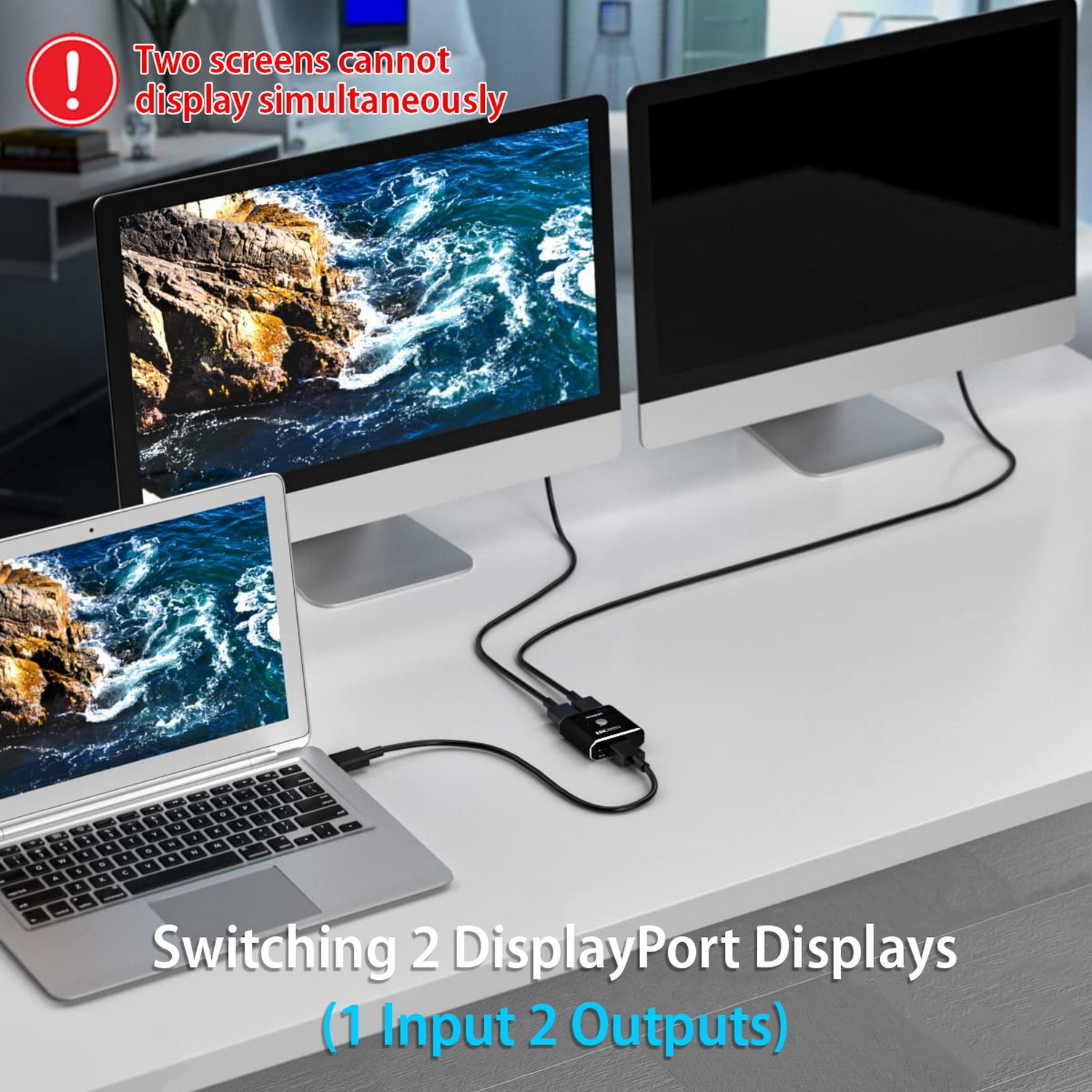 Simplecom CM202 Bi-Directional 2 Way DisplayPort Switch Selector DP 1.4 8K view 6