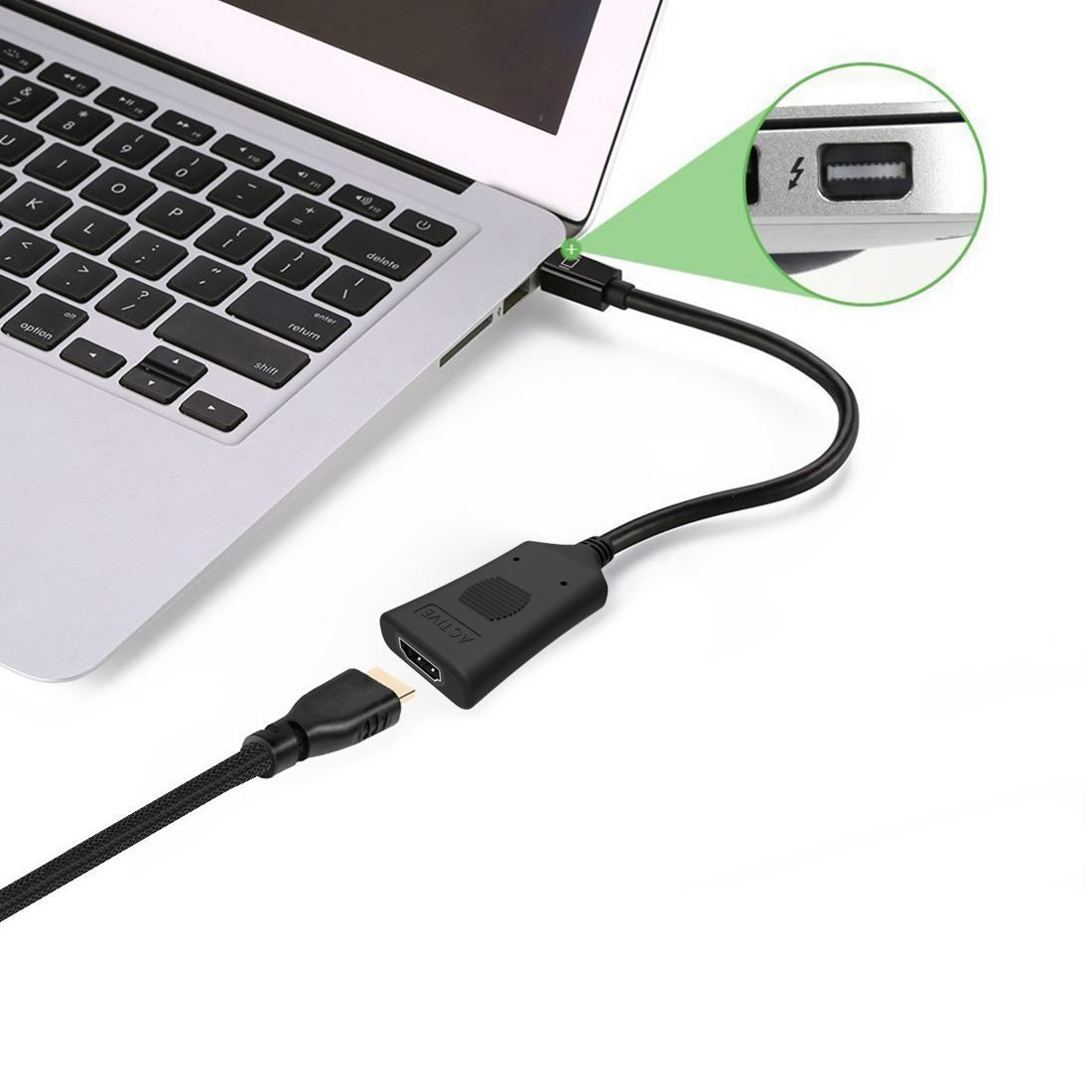 Simplecom DA101 Active MiniDP to HDMI Adapter 4K UHD (Thunderbolt and view 3