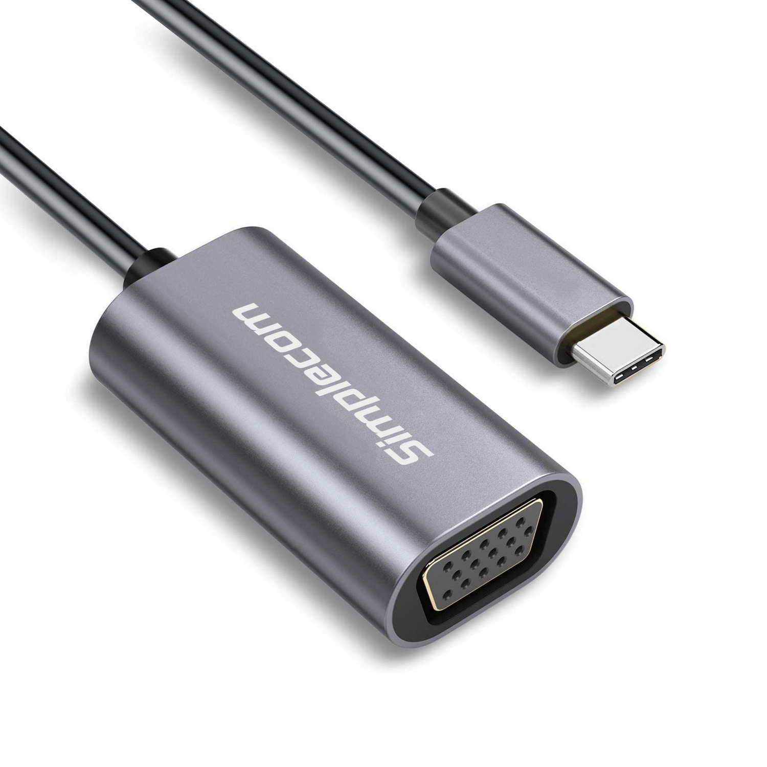 Simplecom DA104 USB-C to VGA Adapter Full HD 1080p view 2