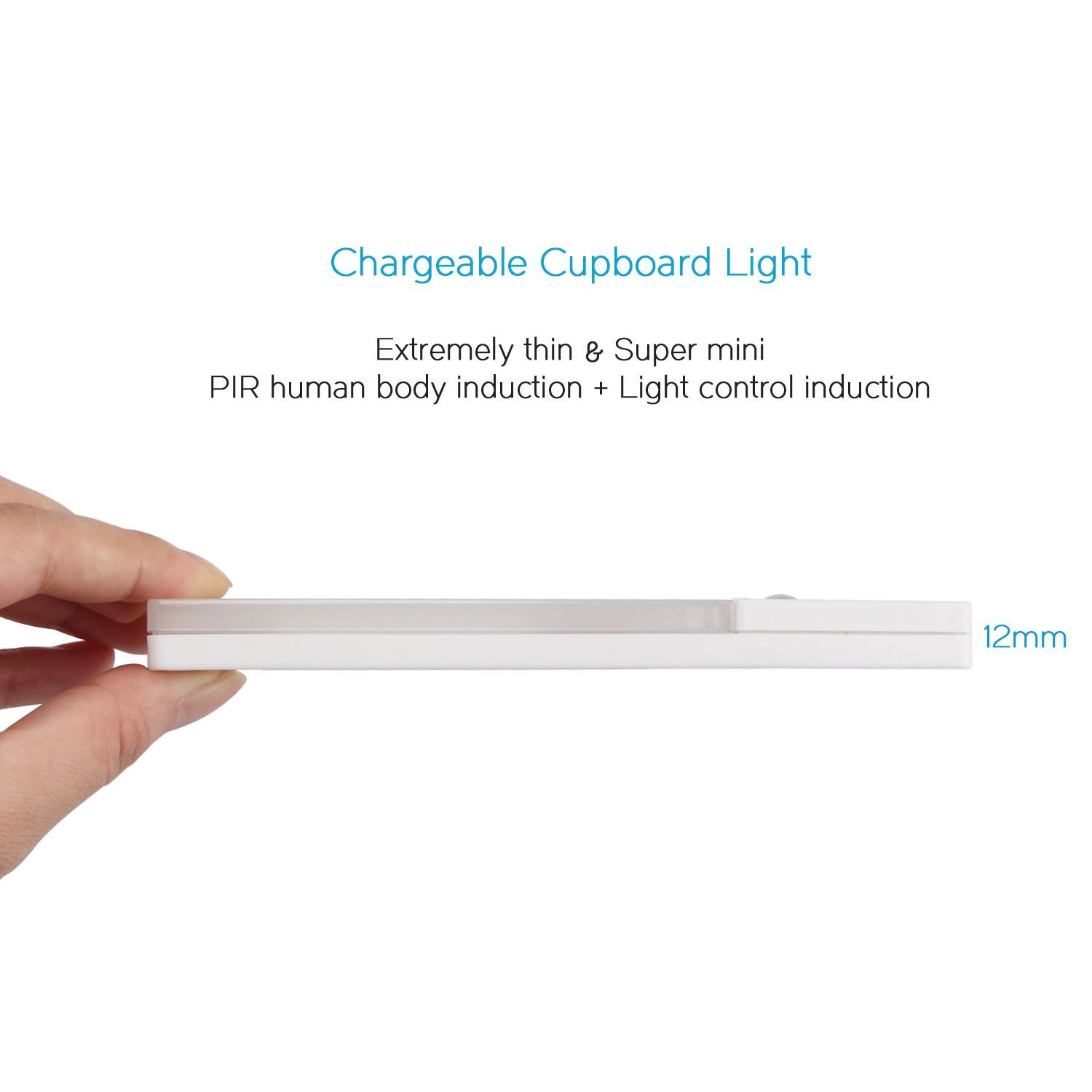 EL608 Rechargeable Infrared Motion Sensor Wall LED Night Light Torch (Warm White) view 3