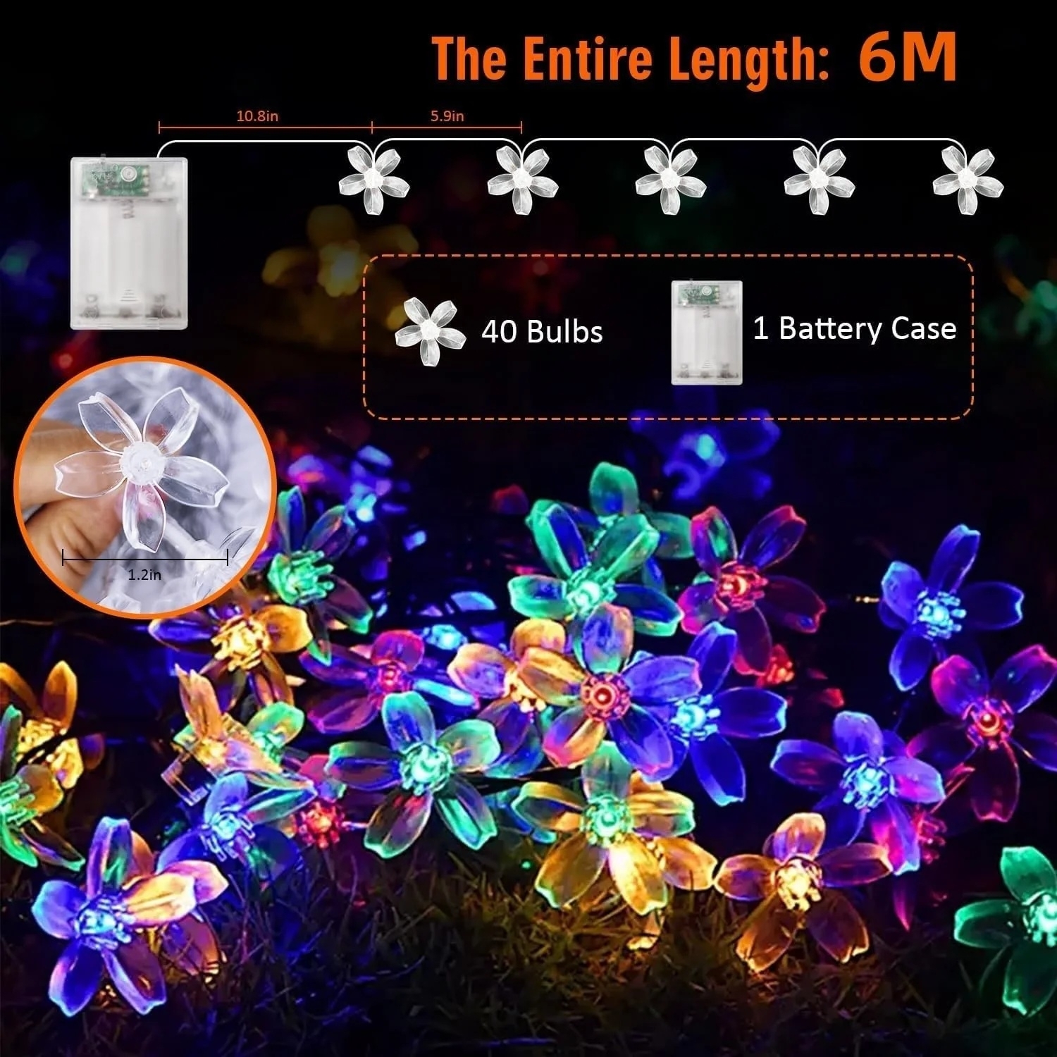 BDI 6M40 Sakura lamp waterproof Christmas decoration (6-meter 40 LED) view 2