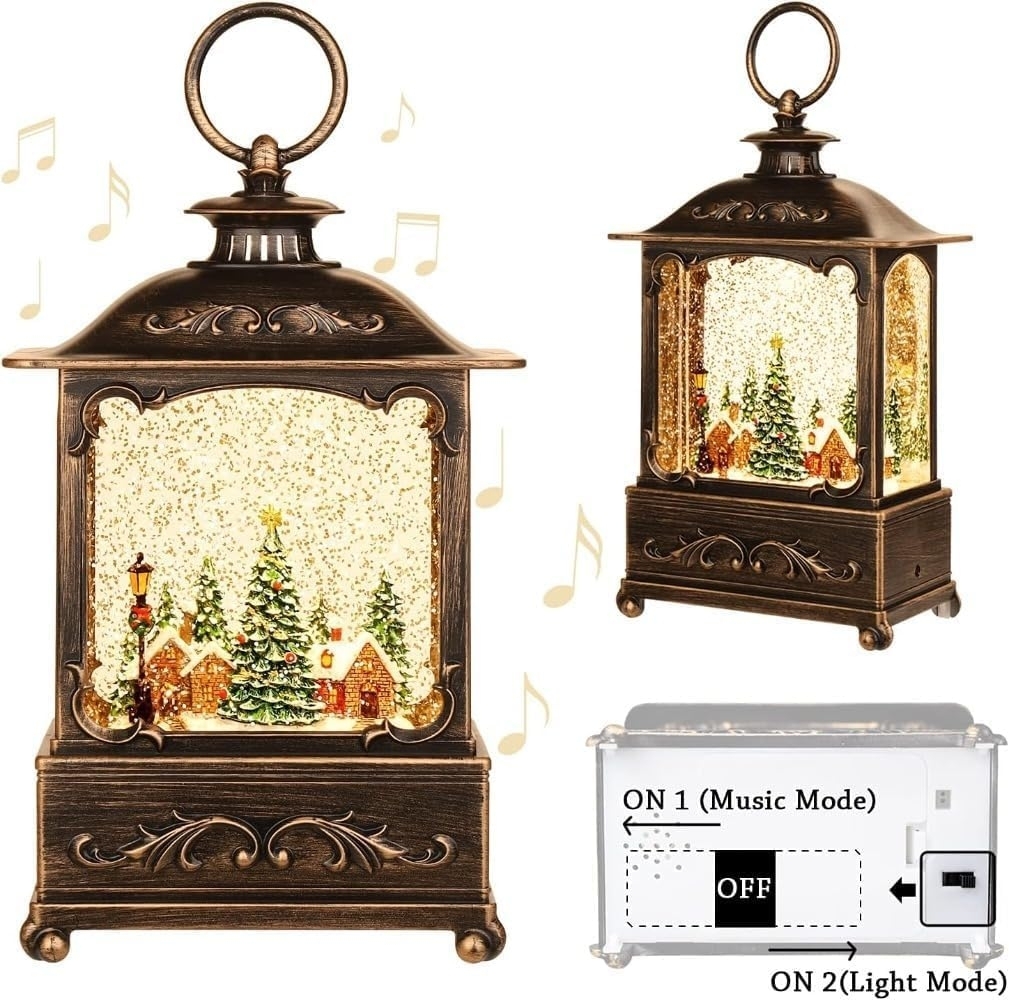 BDI Lamp-LW003-Snowman Music Lantern Sculpture Christmas view 4
