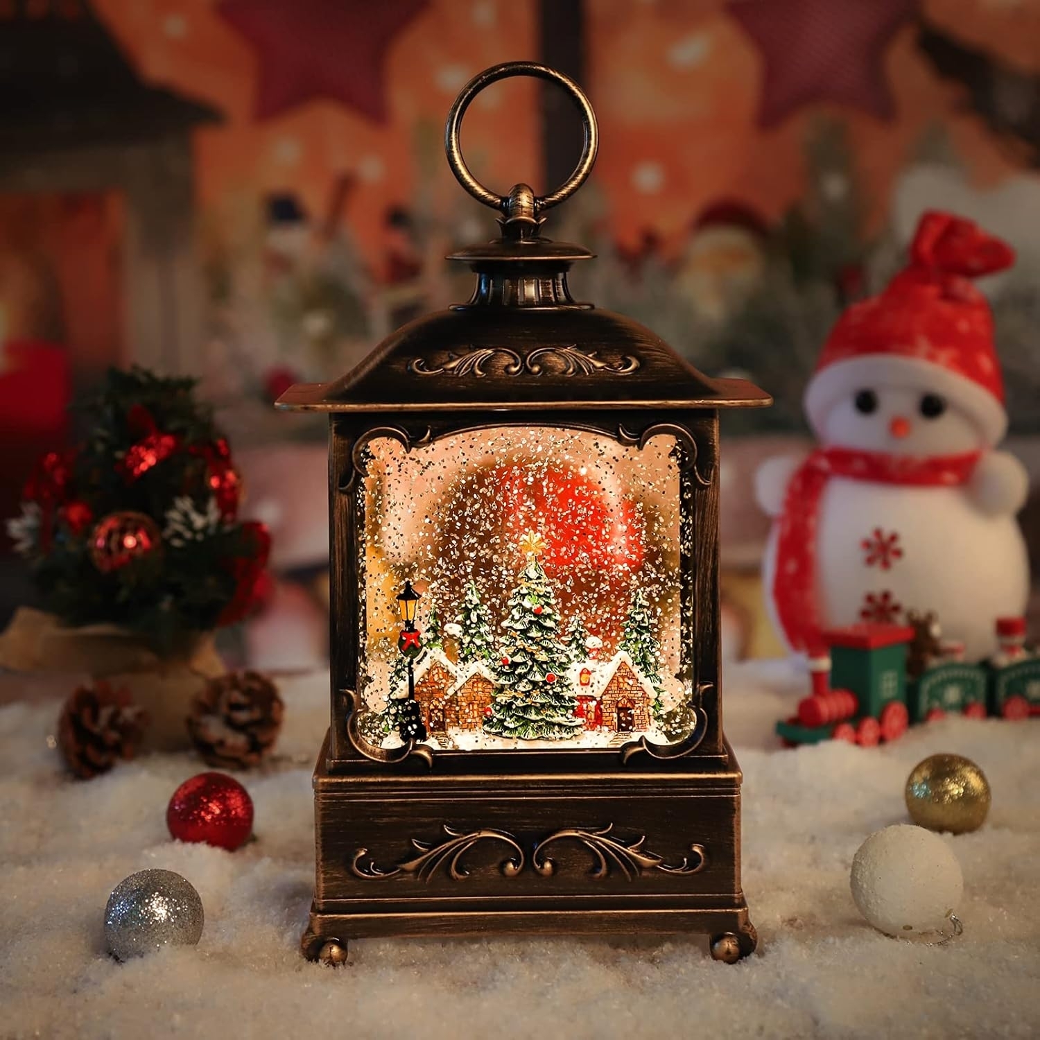 BDI Lamp-LW003-Snowman Music Lantern Sculpture Christmas view 6