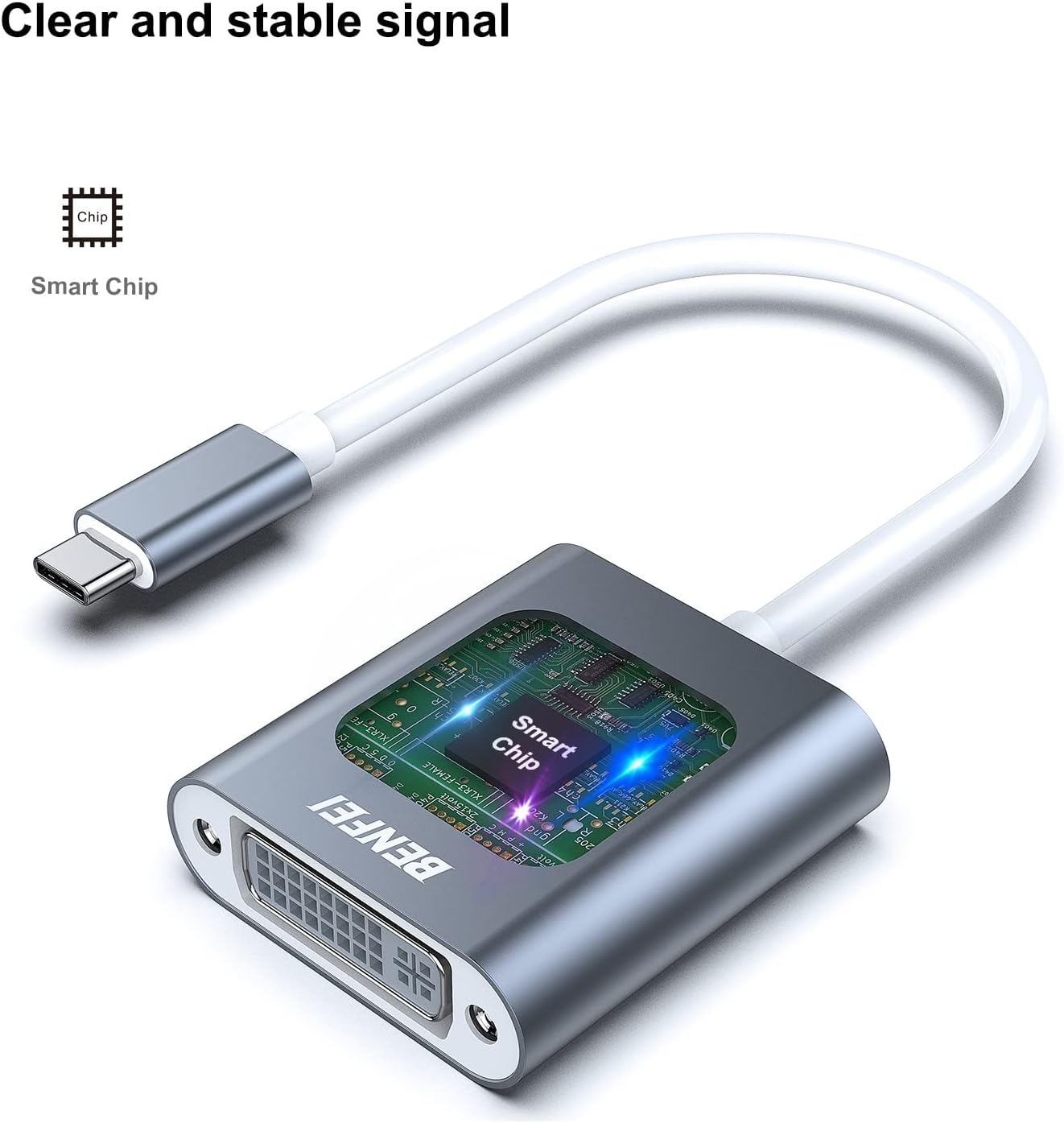 BENFEI 000164GY USB C to DVI Adapter [Thunderbolt 3/4 Compatible] view 2