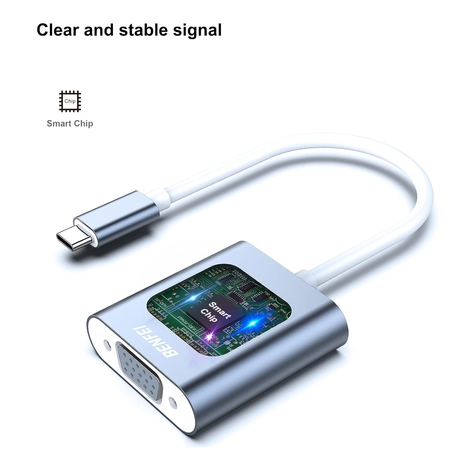 BENFEI USB C to VGA Adapter (Thunderbolt 3) view 2