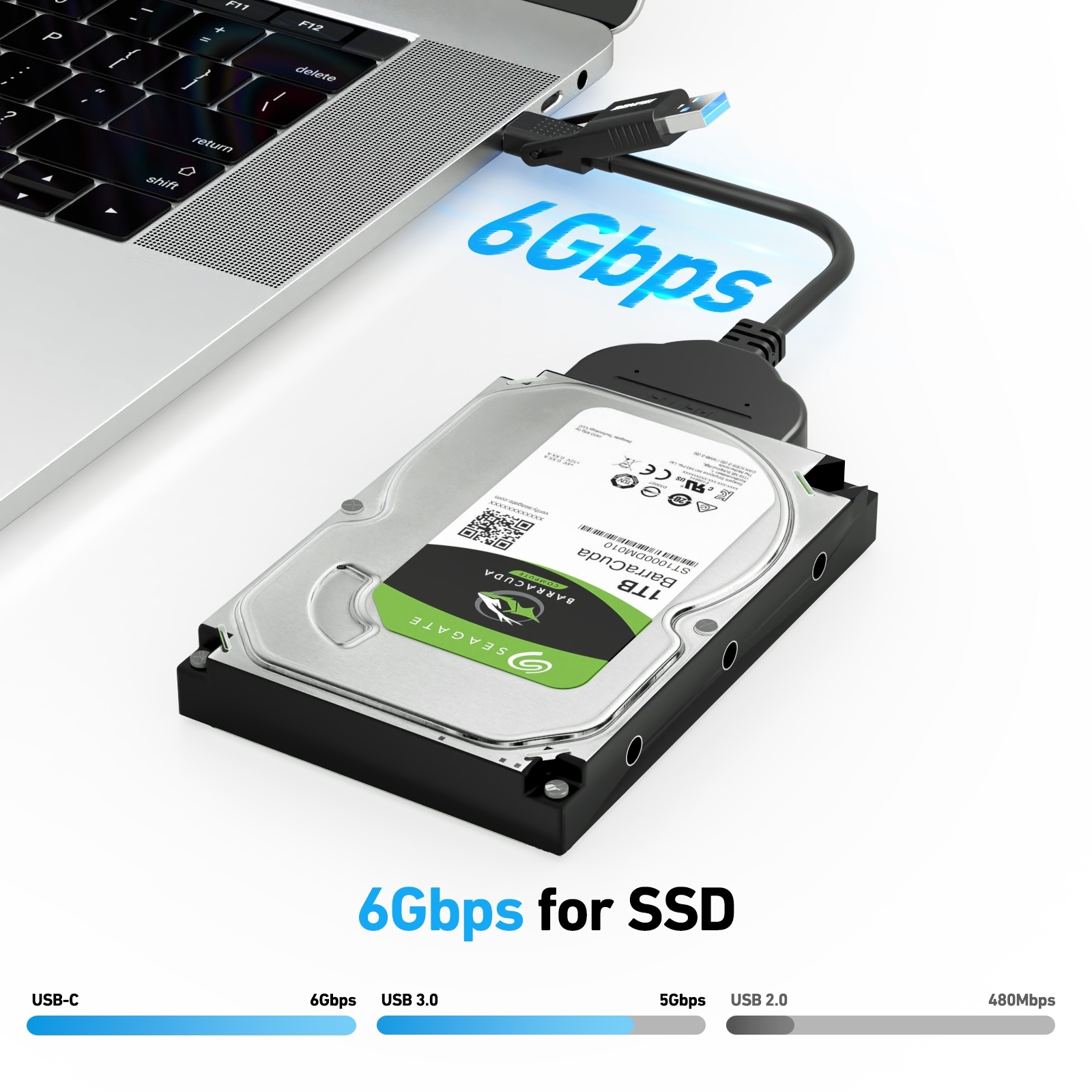 BENFEI 2in1 USB-C/USB 3.0 to SATA III Hard Driver Adapter view 6