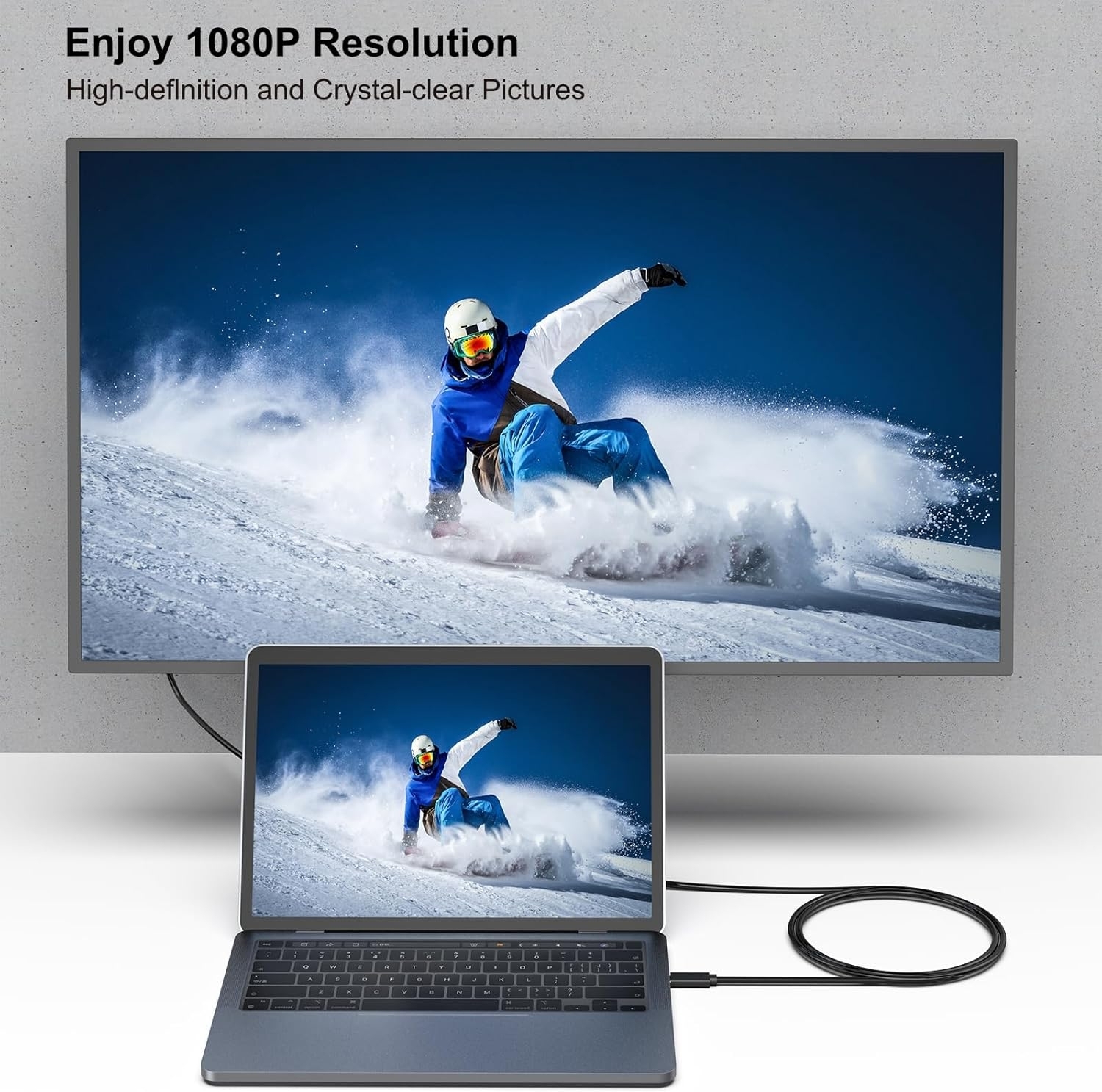 BENFEI USB C to DVI Cable 1.8m view 2