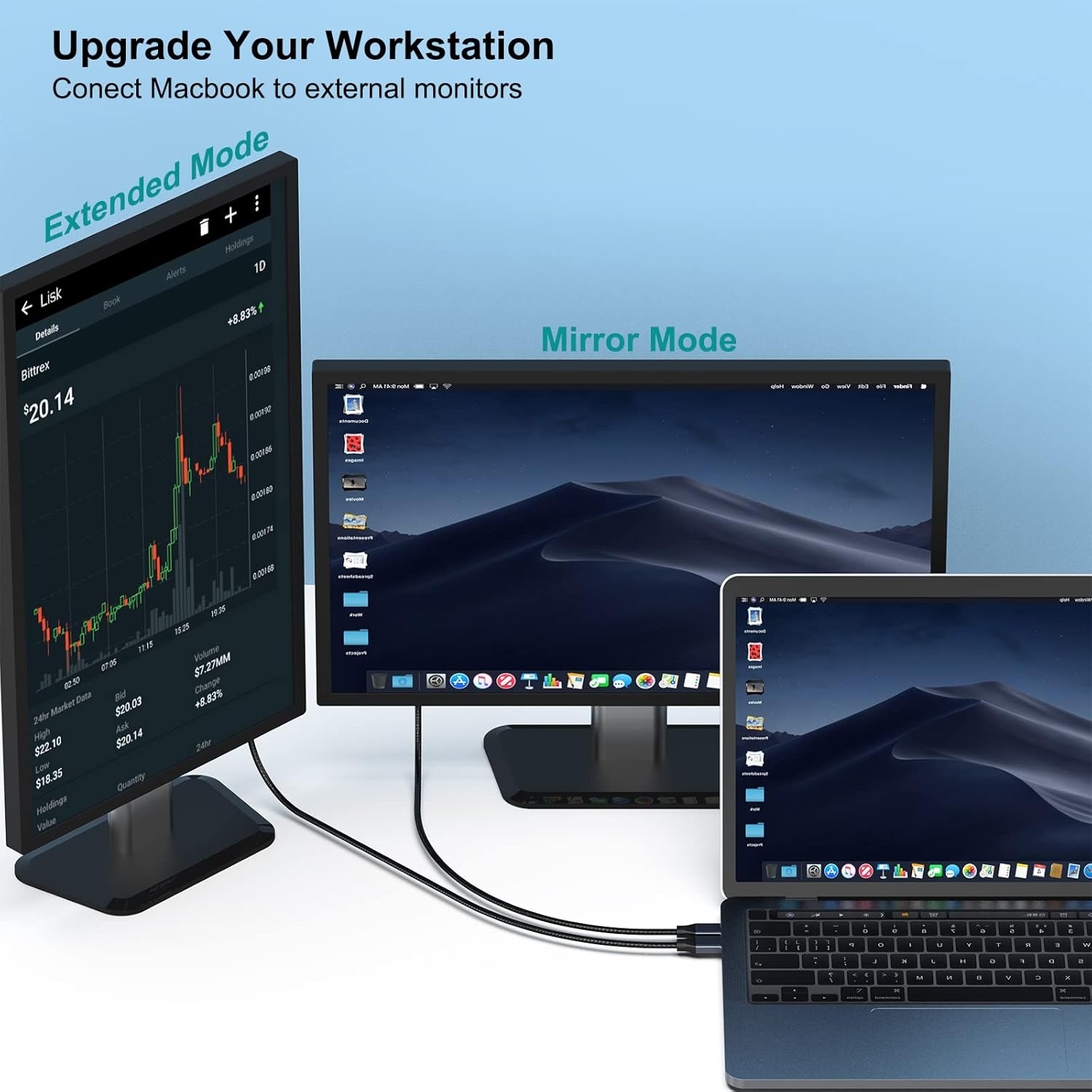 BENFEI 207GY-3F USB-C to DP 0.9m 8K@60Hz Thunderbolt 3 view 5