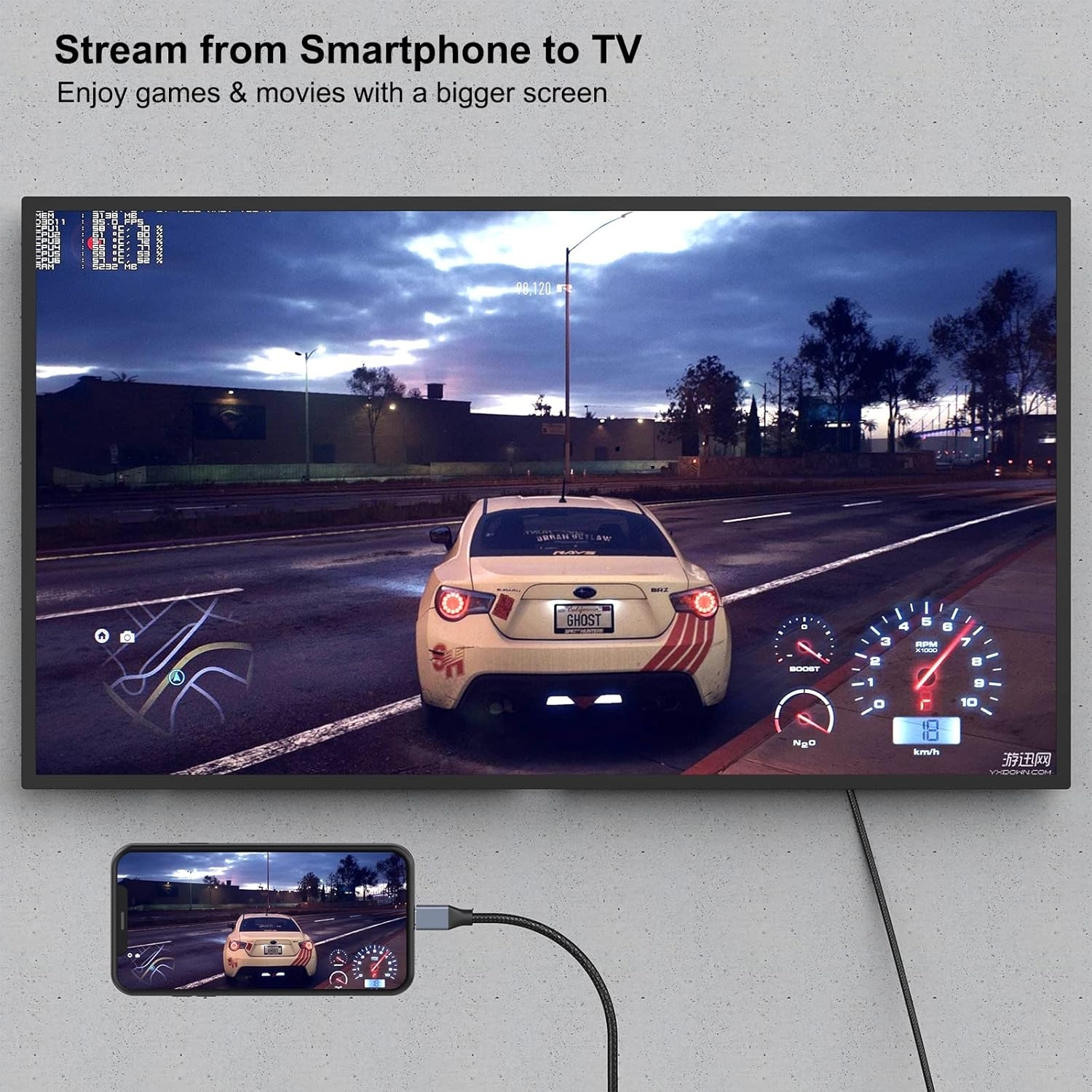 BENFEI 207GY-6F USB-C to DP 1.8M 8K@60Hz Thunderbolt 3 view 3