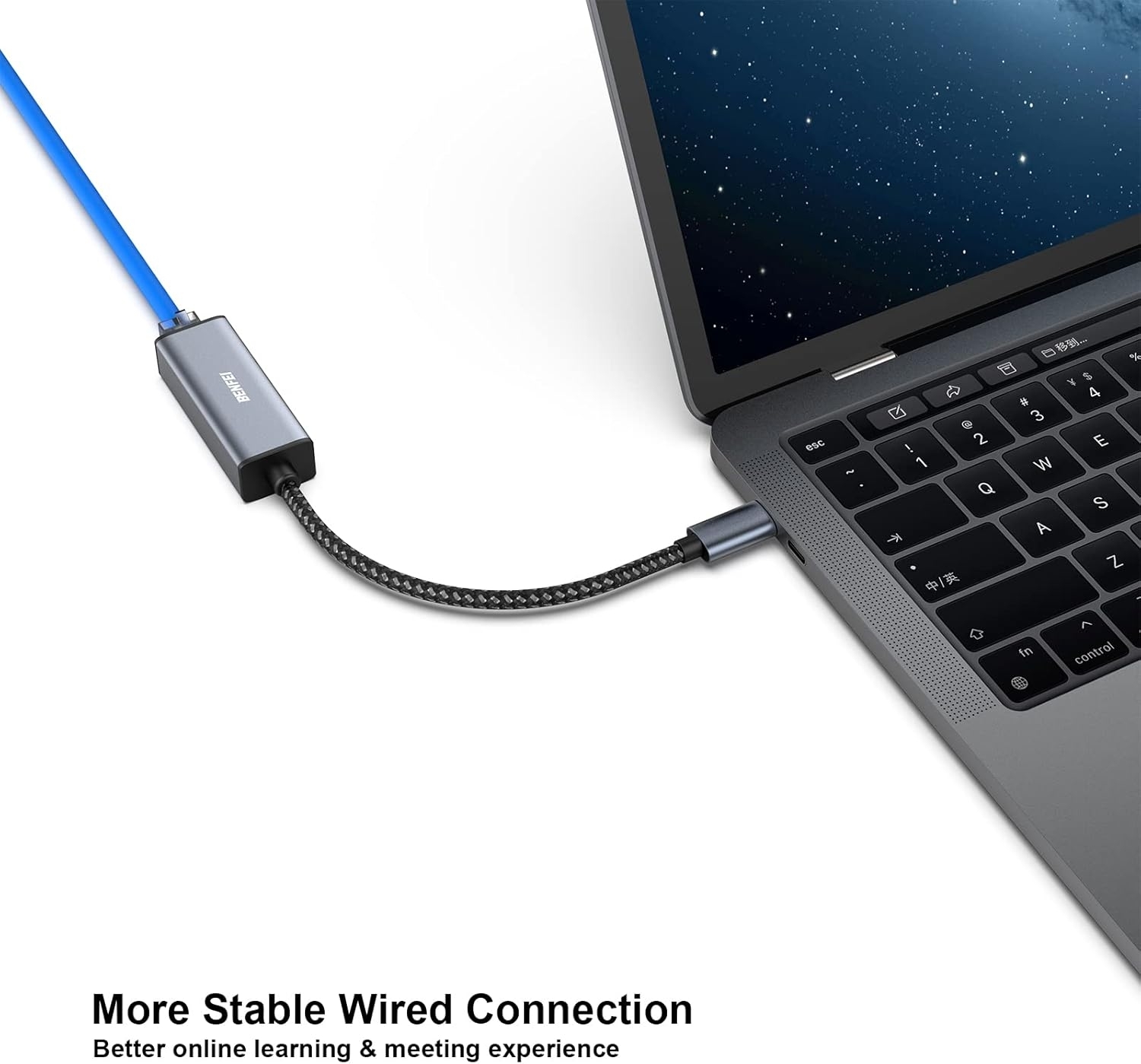 BENFEI USB-C to Ethernet Adapter (Thunderbolt 3 to RJ45) view 3