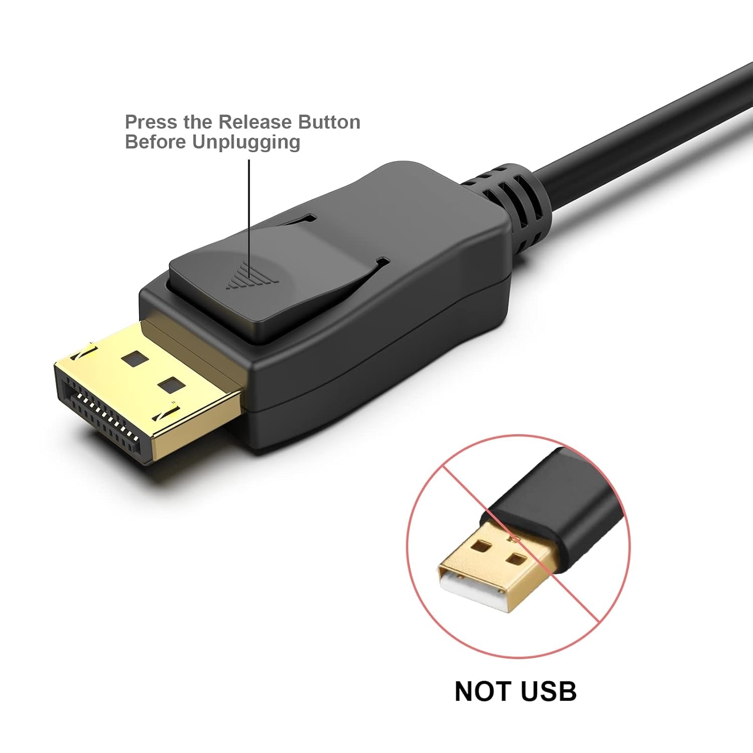 BENFEI 000279BK DP to DP Male to Male Cable 0.9M view 3