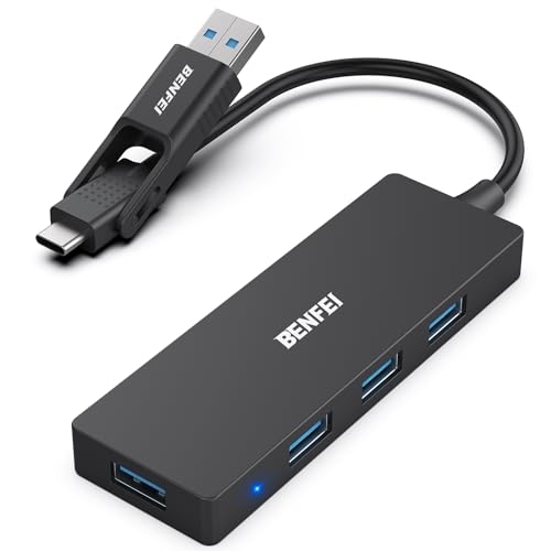 BENFEI 000291BK 4-Port USB 3.0 Ultra Flat Data Hub