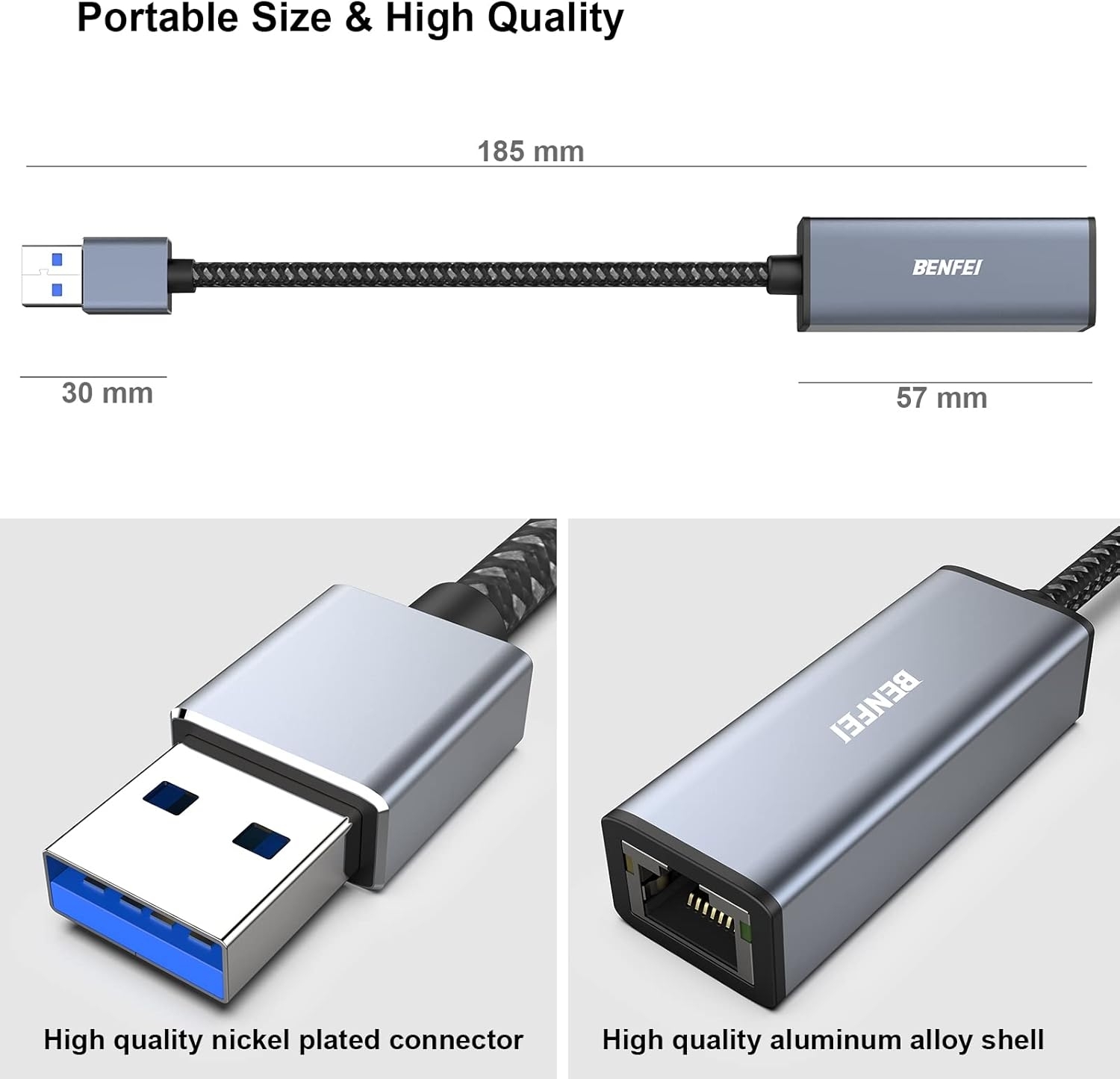 BENFEI USB 3.0 to Gigabit Ethernet Adapter view 5