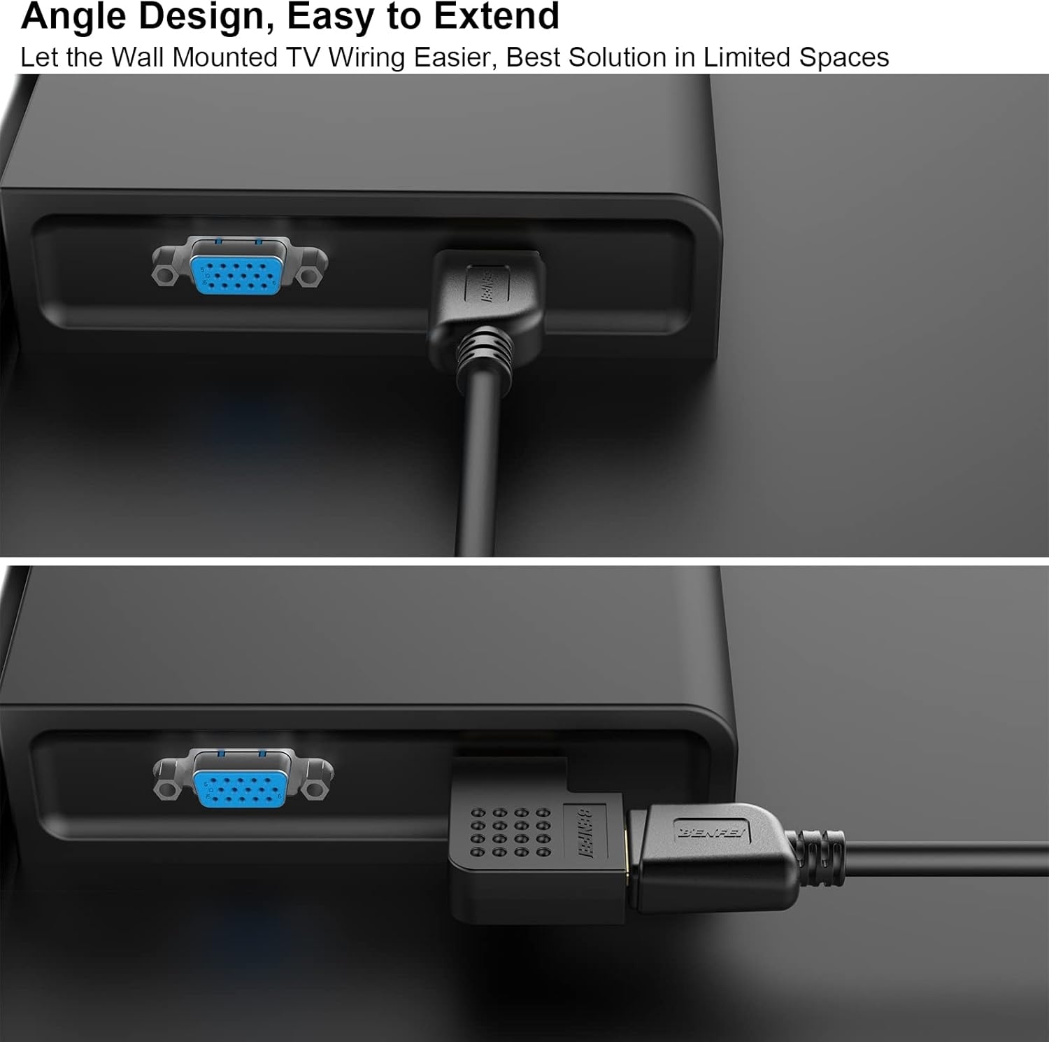 BENFEI HDMI Male to Female Right Angle 90 Degree Adapter view 2
