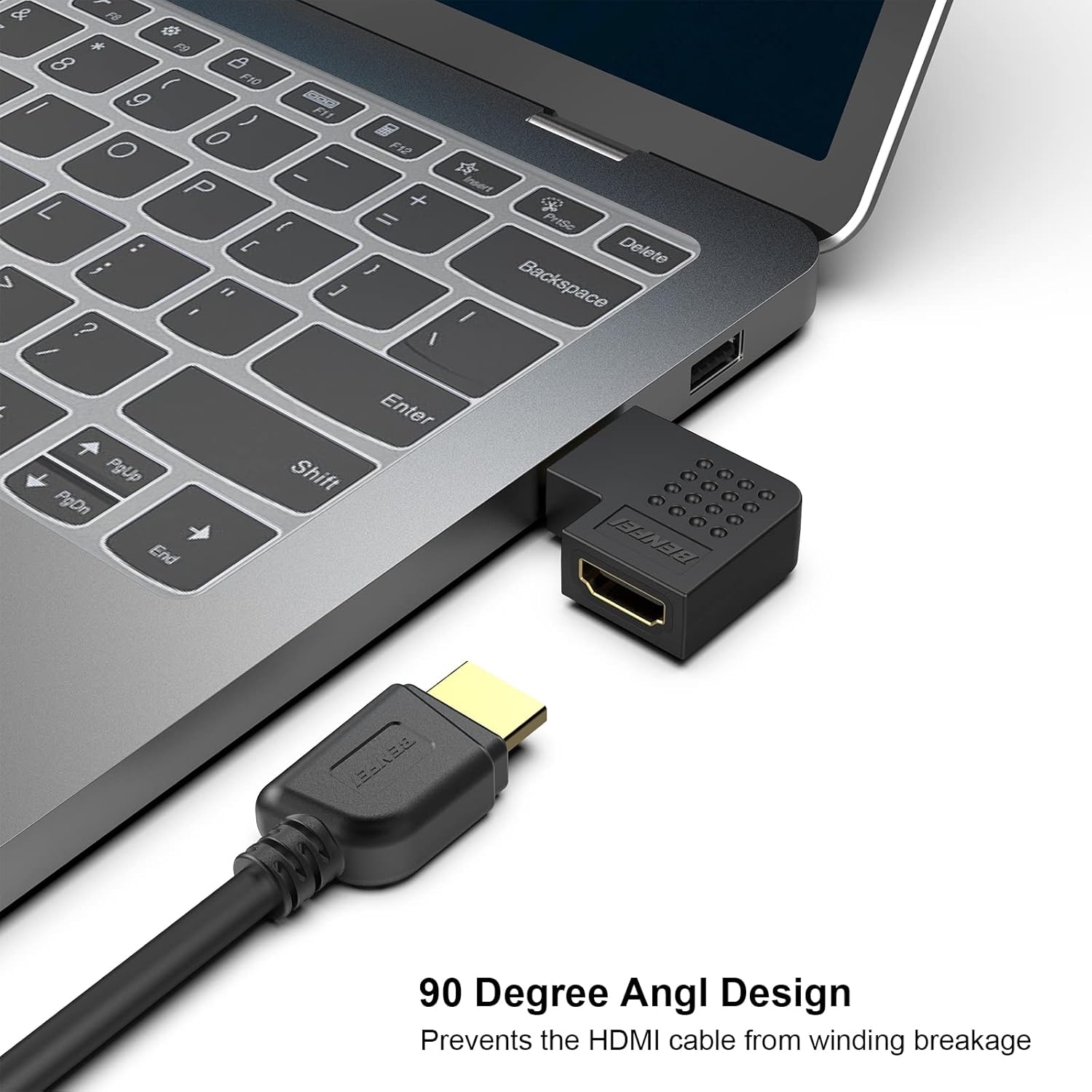 BENFEI HDMI Male to Female Right Angle 90 Degree Adapter view 6