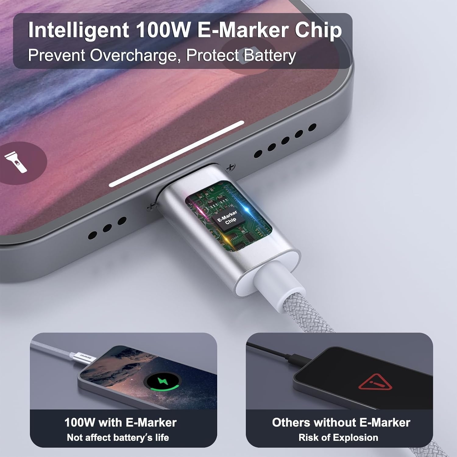 BENFEI 100W USB C to C Fast Charging Cable 1M view 4