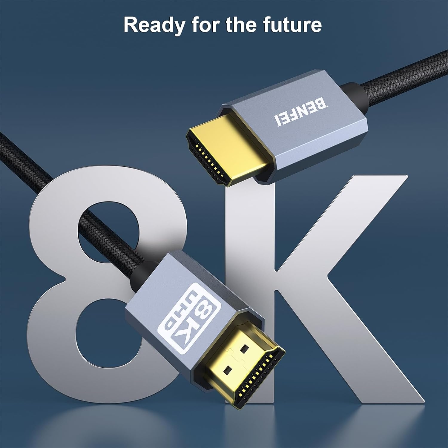 BENFEI 8K HDMI to HDMI Cable, Nylon Braided 1.8m view 2