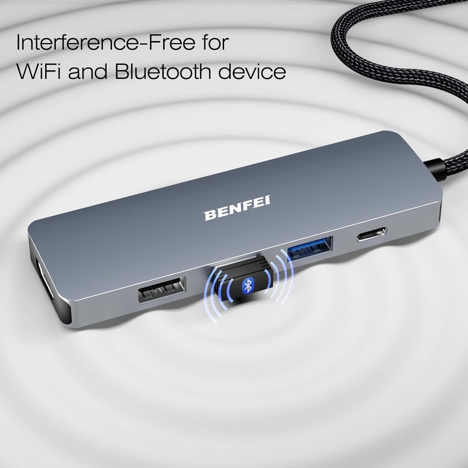 BENFEI USB C Hub 5-in-1 with 4K HDMI(Certified) Aluminum Case view 7