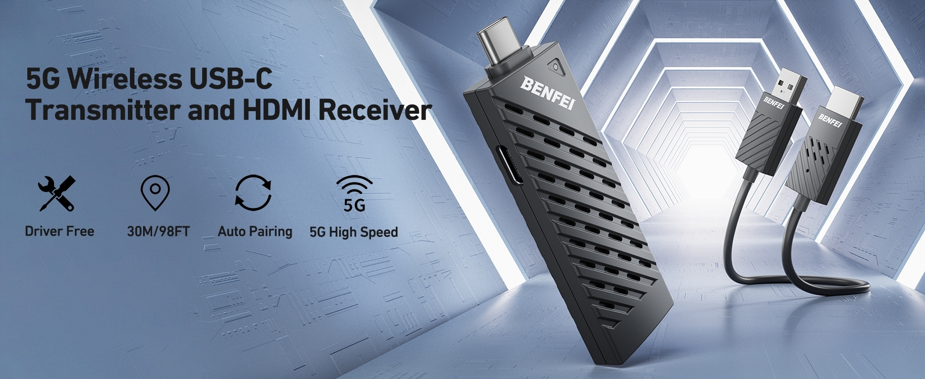 BENFEI 374BK Wireless HDMI Transmitter and Receiver (30M) 1920 x 1080P@60Hz view 7