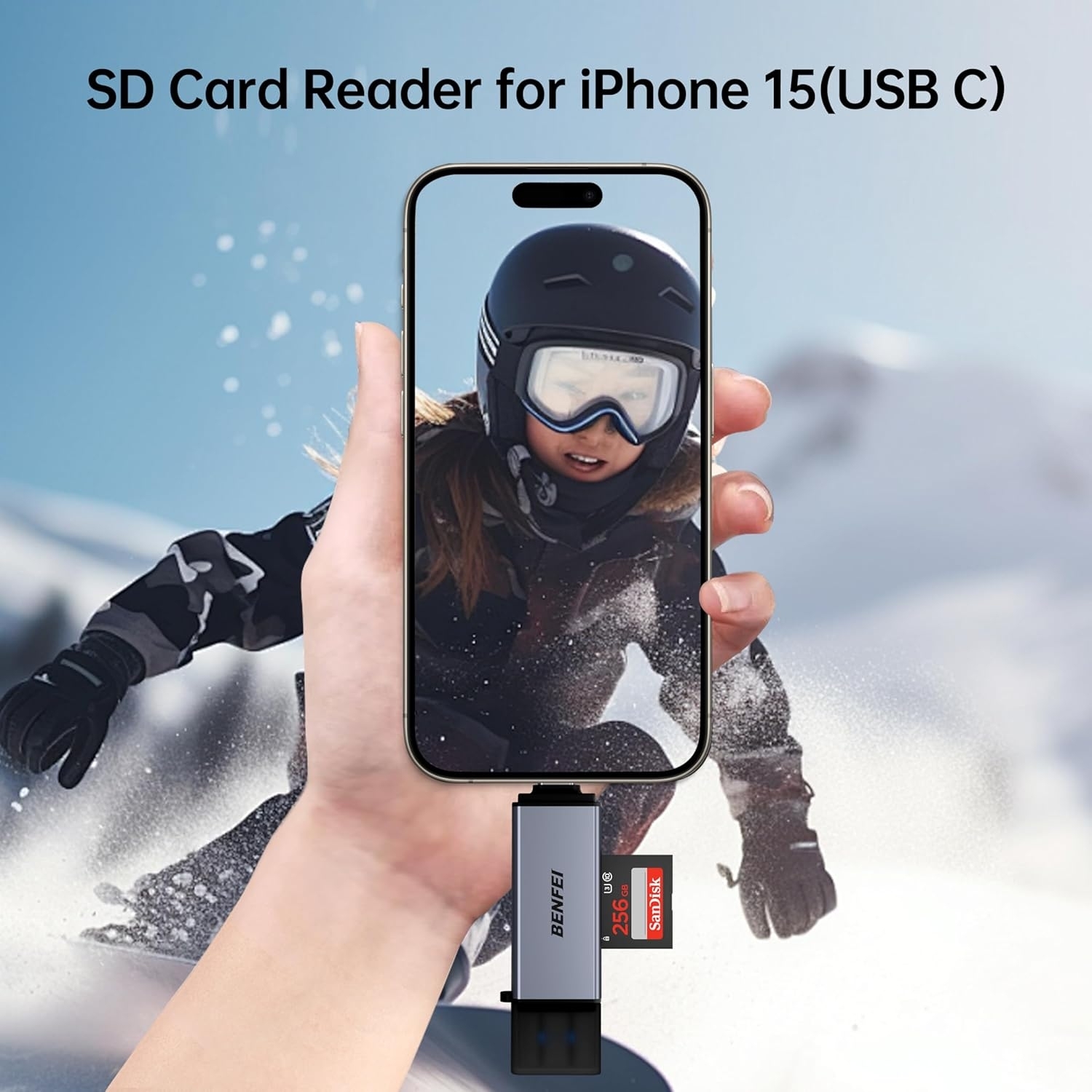 BENFEI SD Card Reader, USB C to SD Micro SD Card Memory Card Adapter view 7