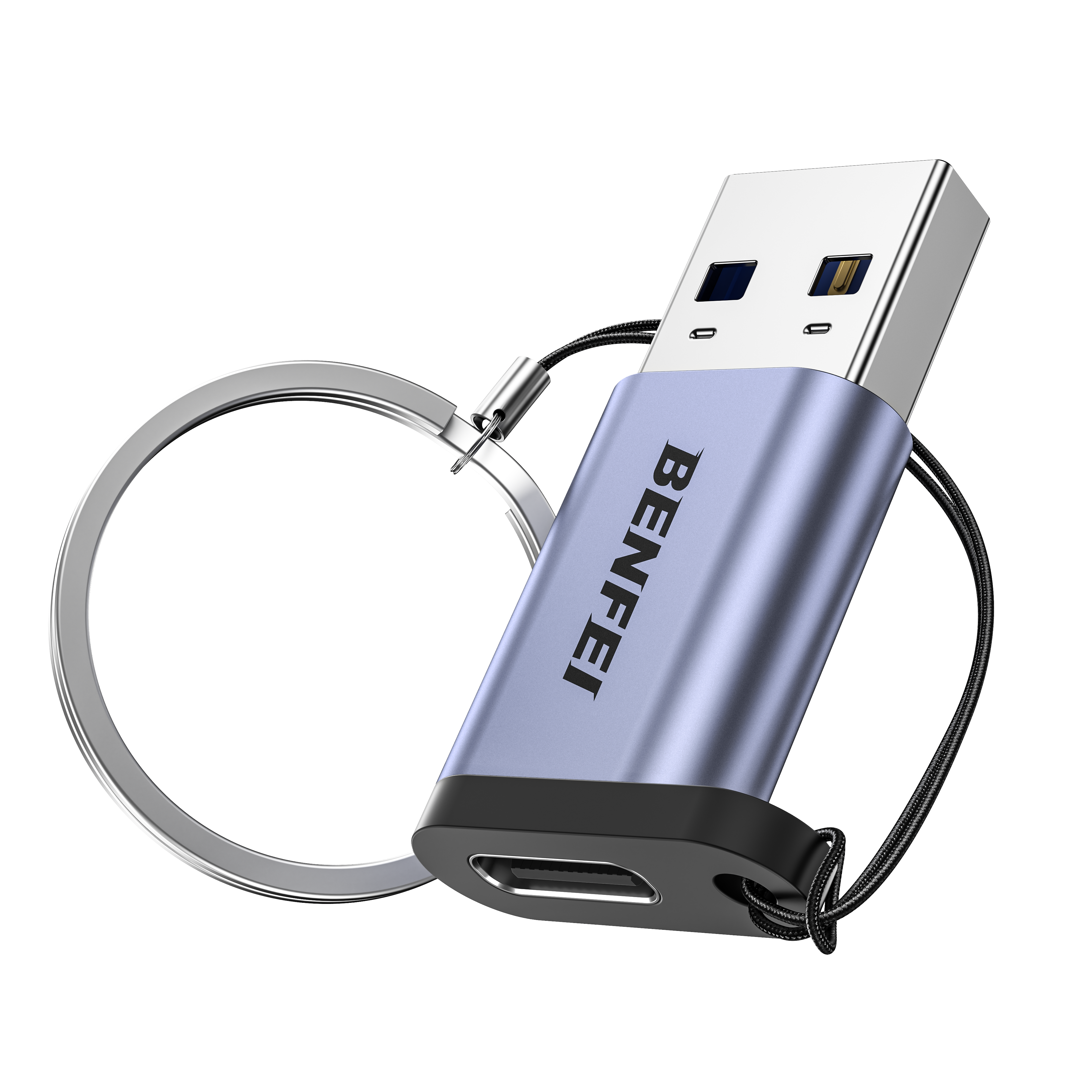 BENFEI 407GY USB Type-A to USB-C Adapter Male to Female Supporting 5V 3A