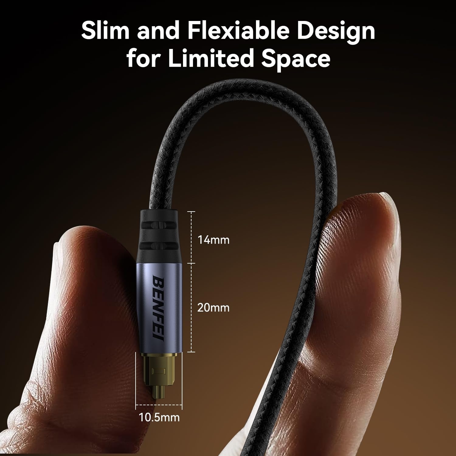BENFEI 411GY Toslink Optical Audio cable 2M view 4