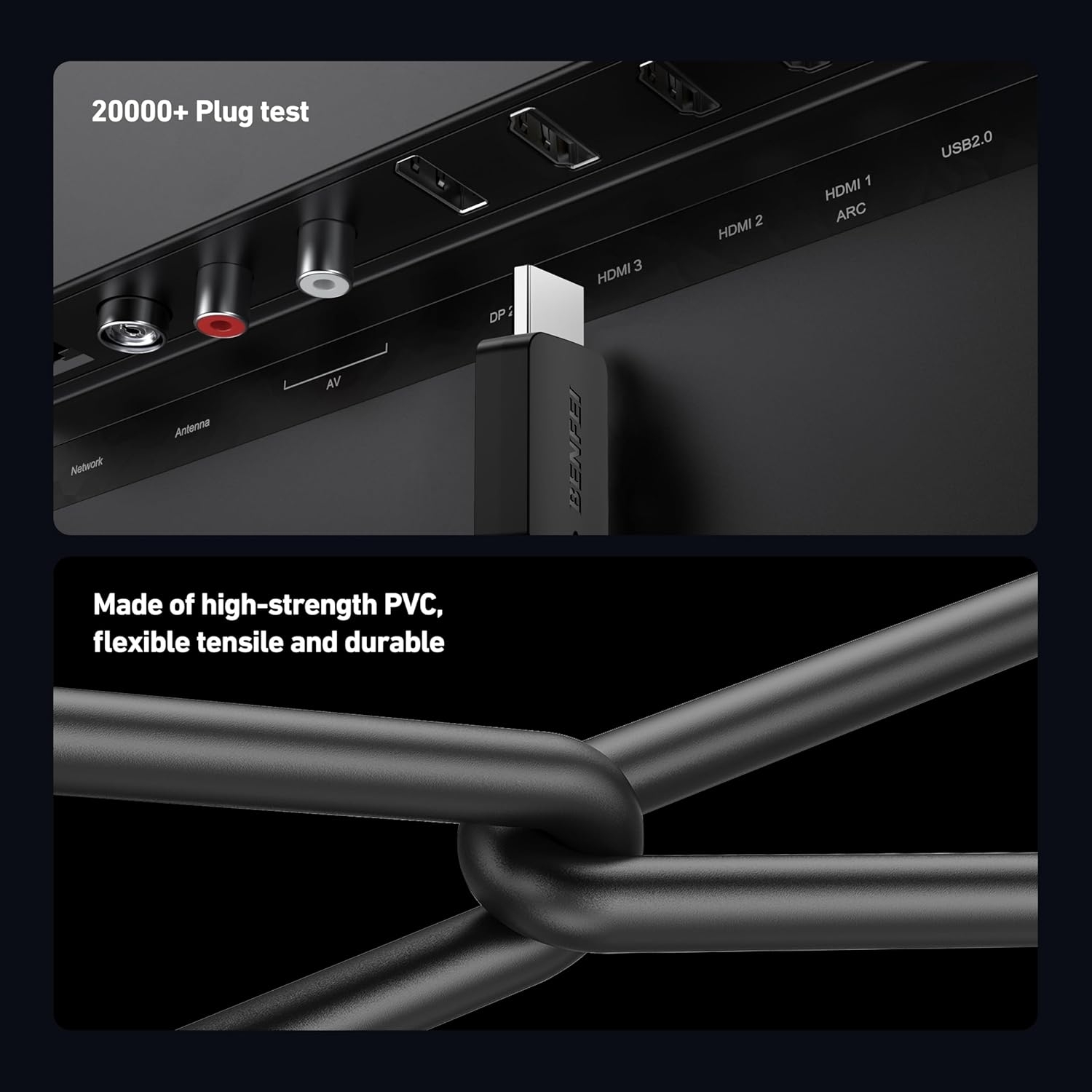 BENFEI 000415BK-2P 8K@ 60Hz V2.1 HDMI to HDMI Cable 1.8M , 2 Pack view 6