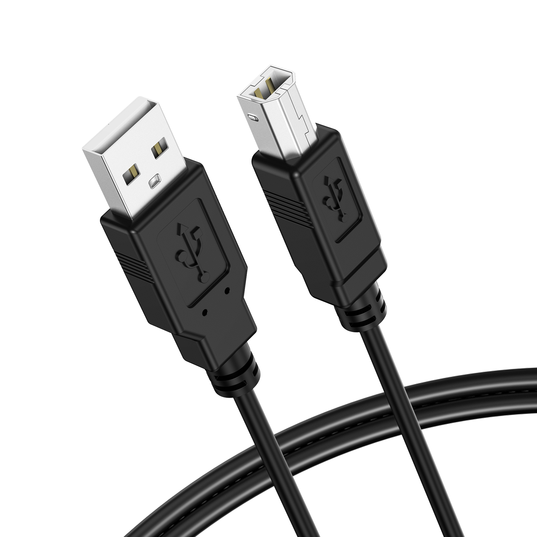 Choetech AB0060-1M USB A to B Printer 1meter Cable Black view 2