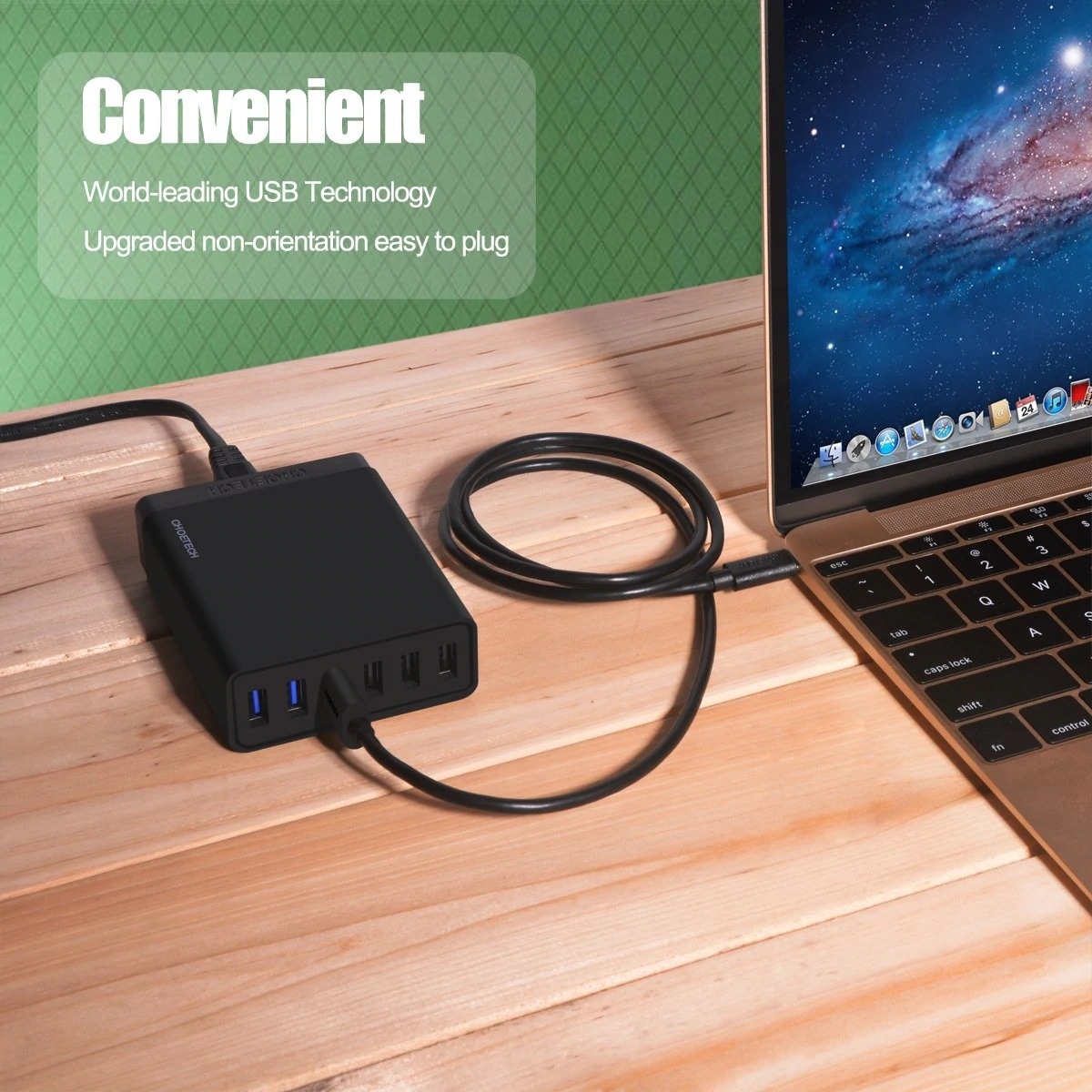 CHOETECH AC0004 USB-A to USB-C Charge & Sync Cable 3M Black view 2