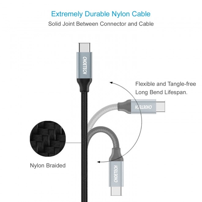 CHOETECH AC0007 USB 3.0 Type-A to Type-C Cable 1M view 6