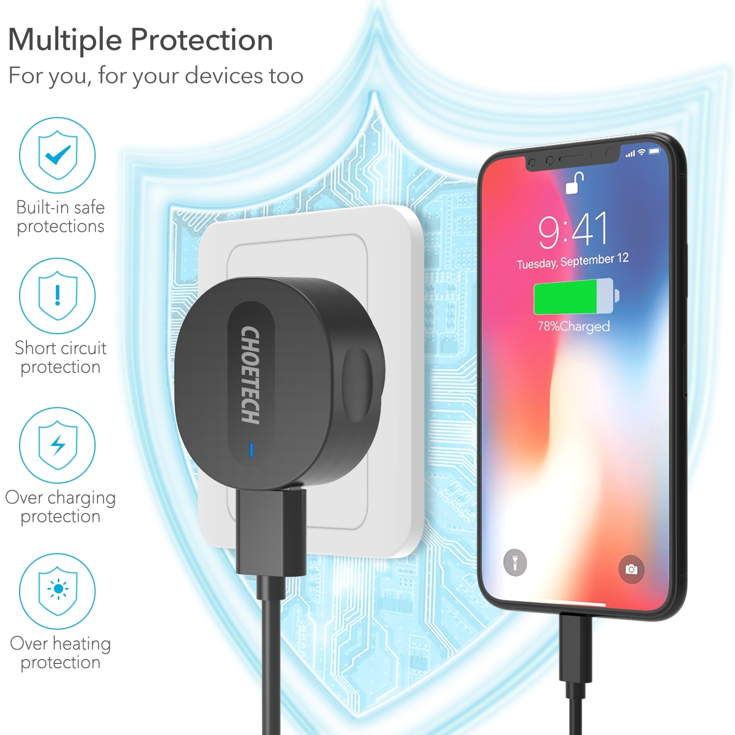 CHOETECH C0203 USB-A AC Adapter (AU standard) 12W view 4