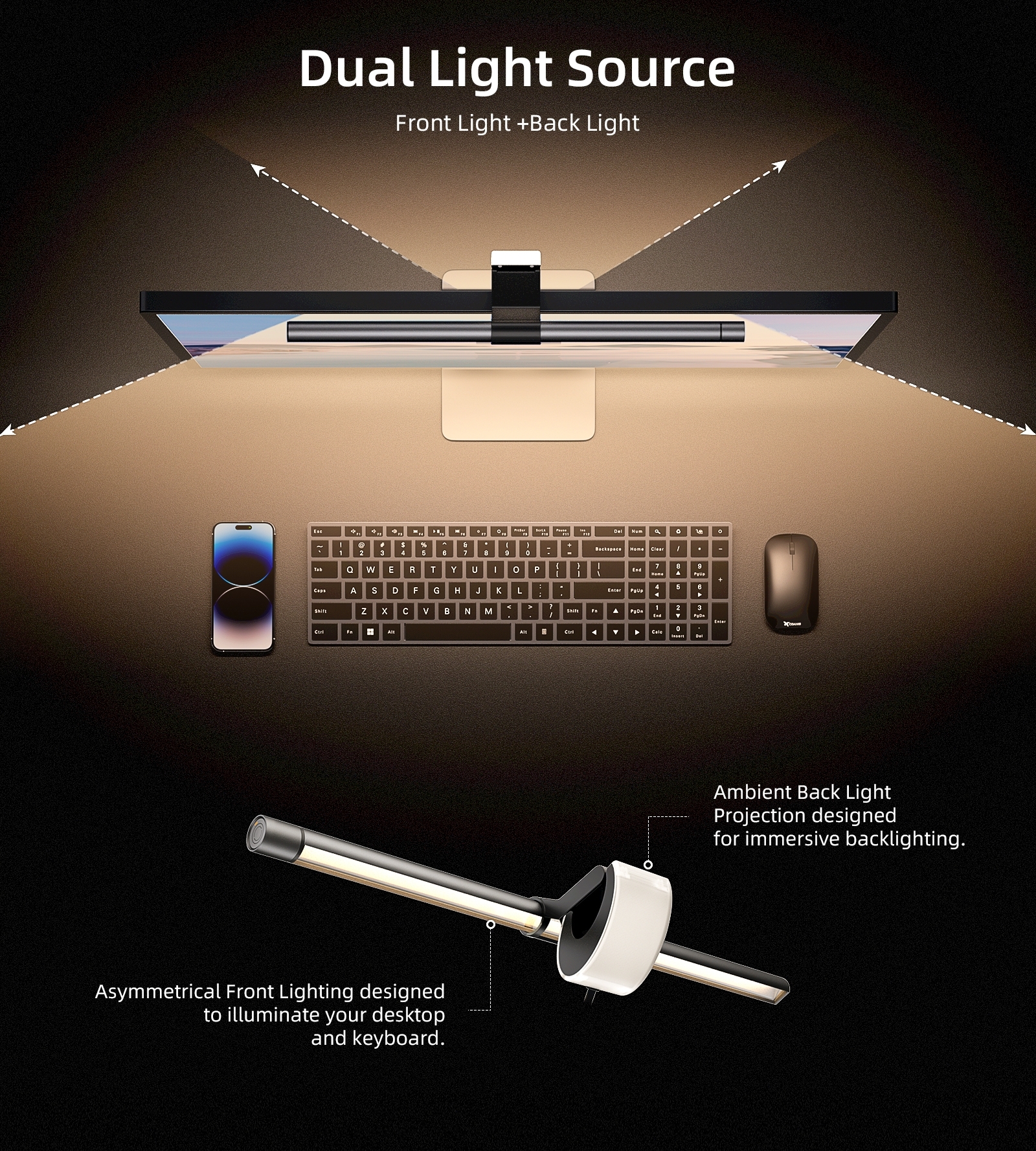 CHOETECH E1132 Elesense Computer Back Light Bar view 10