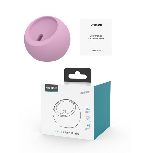 CHOETECH H050-PK Magnetic Holder for iPhone 12/13/14 /15 Series and iWatch (Pink) view 3