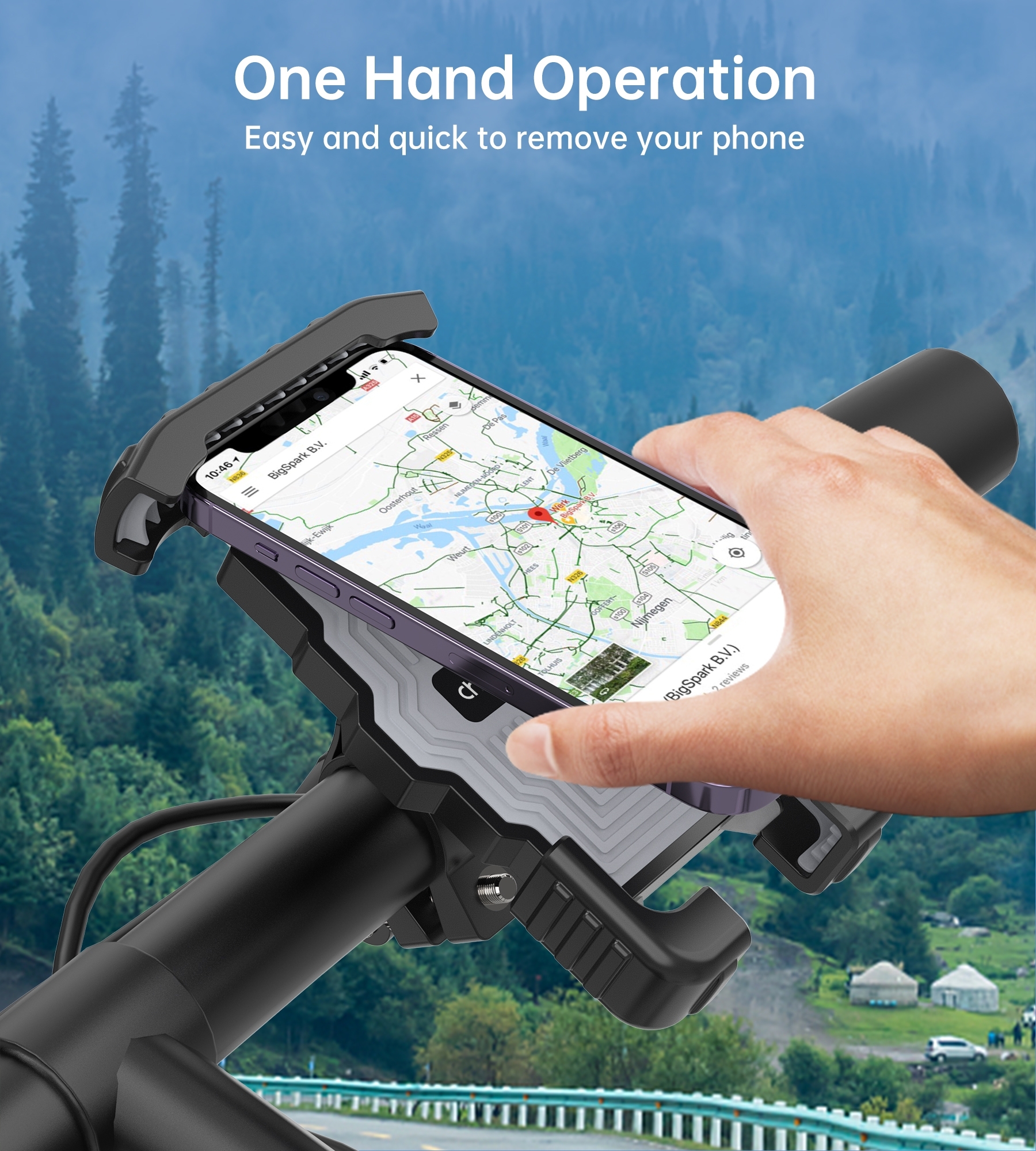 CHOETECH H067-GN Adjustable Mobile Stand for Bicycle (Green) view 8