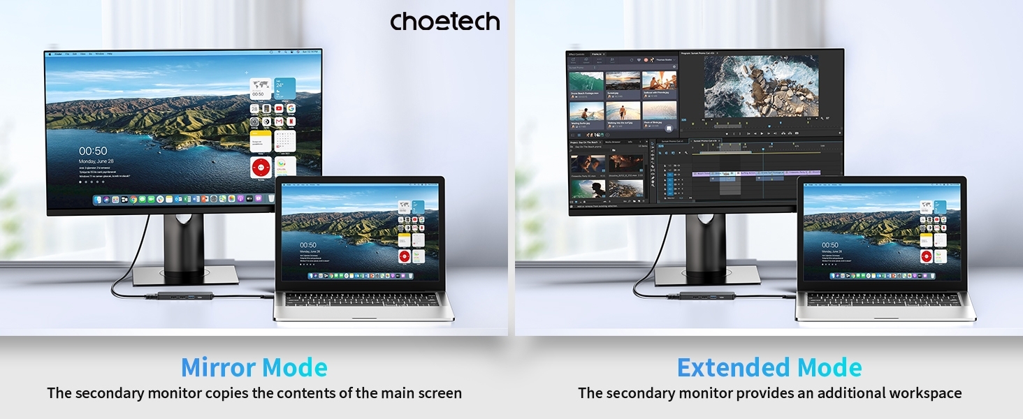 CHOETECH HUB-M80 Hub 5-in-1 Multifunctional Hub view 6