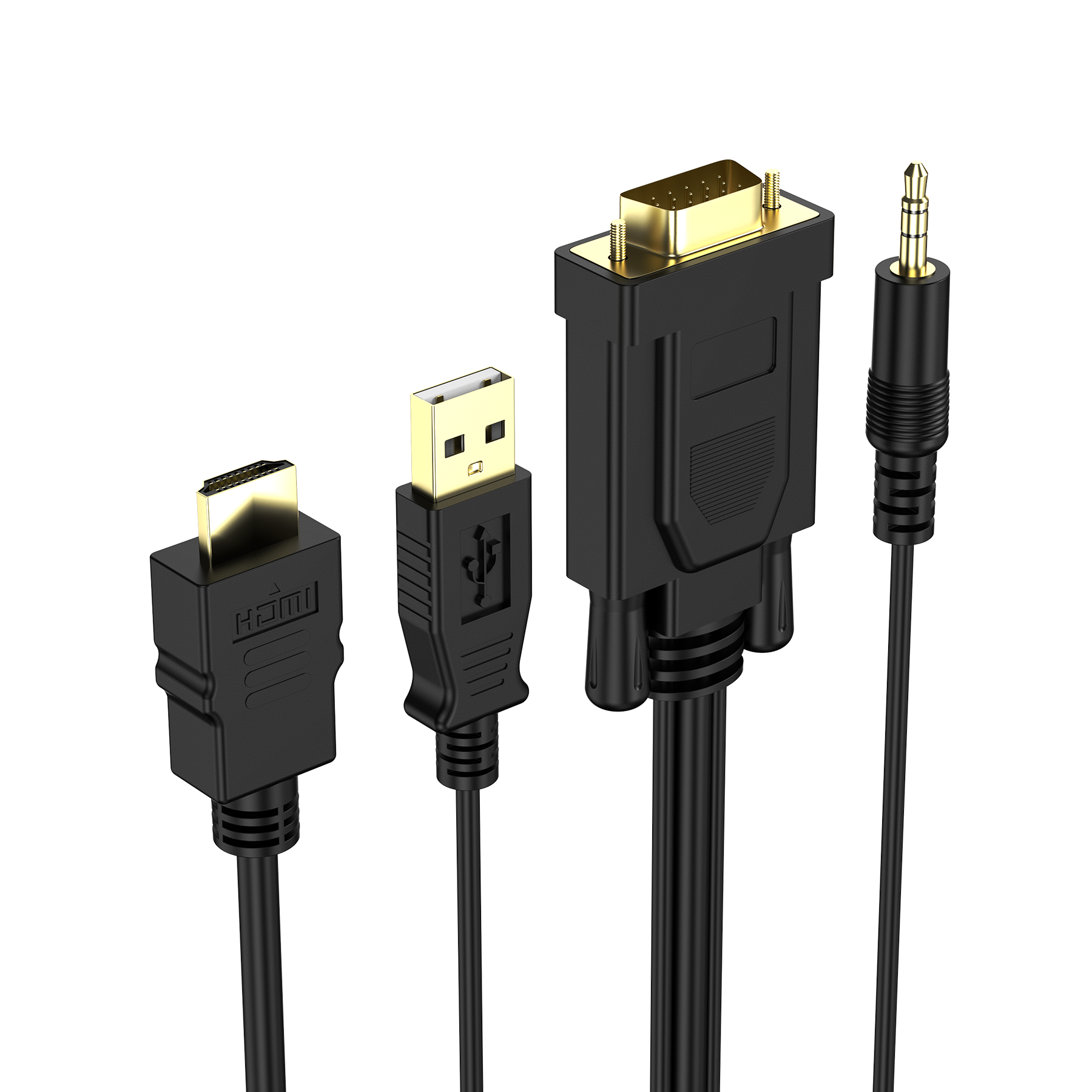 Choetech HV-001 HDMI to VGA 1.8m view 2