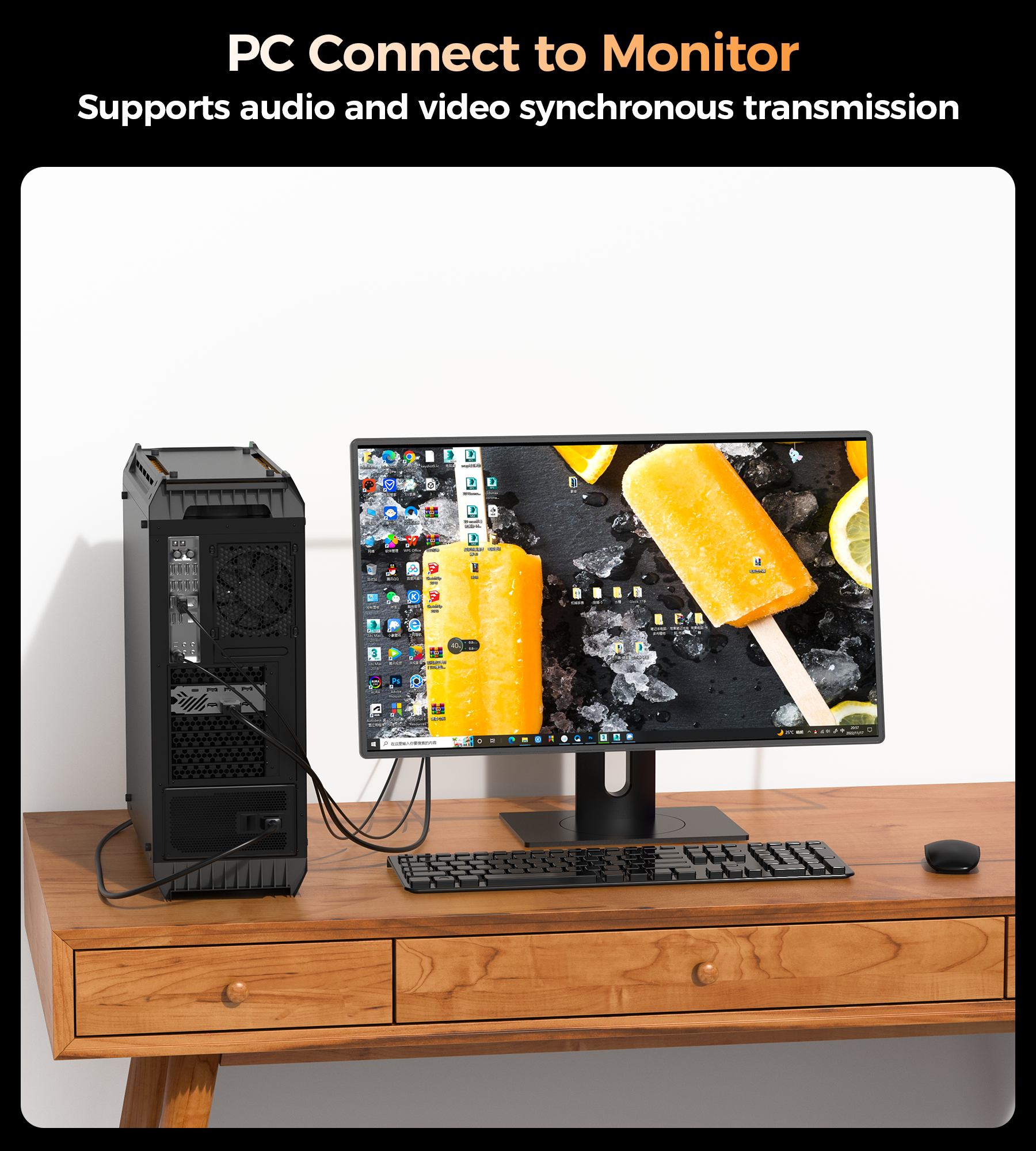 Choetech HV-001 HDMI to VGA 1.8m view 4