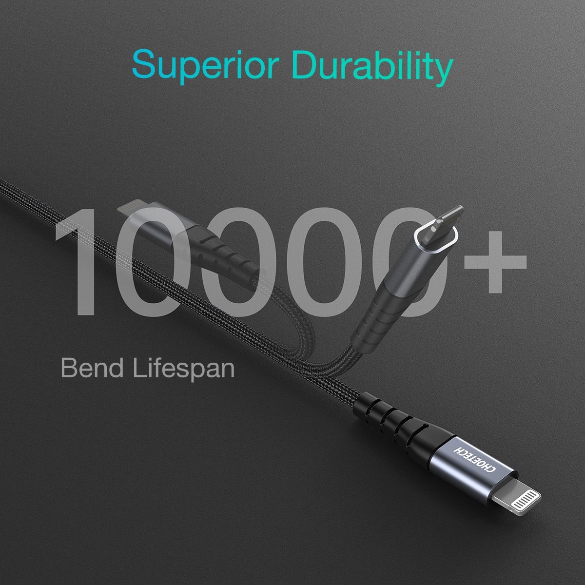 CHOETECH IP0041 USB-C To iPhone MFi Certified Cable 2M view 7