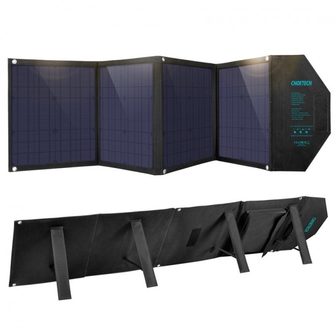 CHOETECH SC007 Solar Panel Portable Charger 80W 18V with USB-C PD 30W view 2