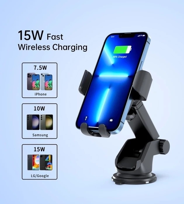 CHOETECH T203-F 15W Gravity Car Charger Holder view 5